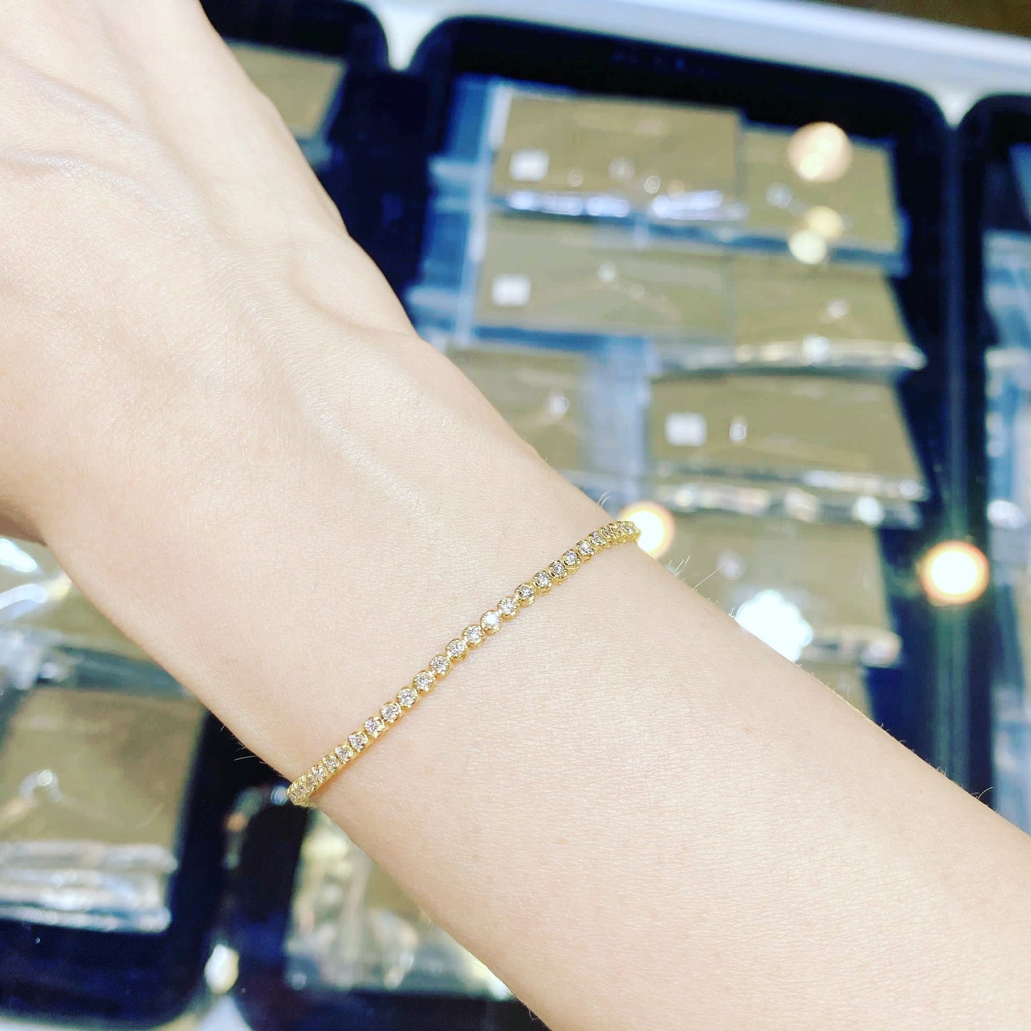 K18 Tennis Bracelet 1ct - JMW Jewelry Wholesale