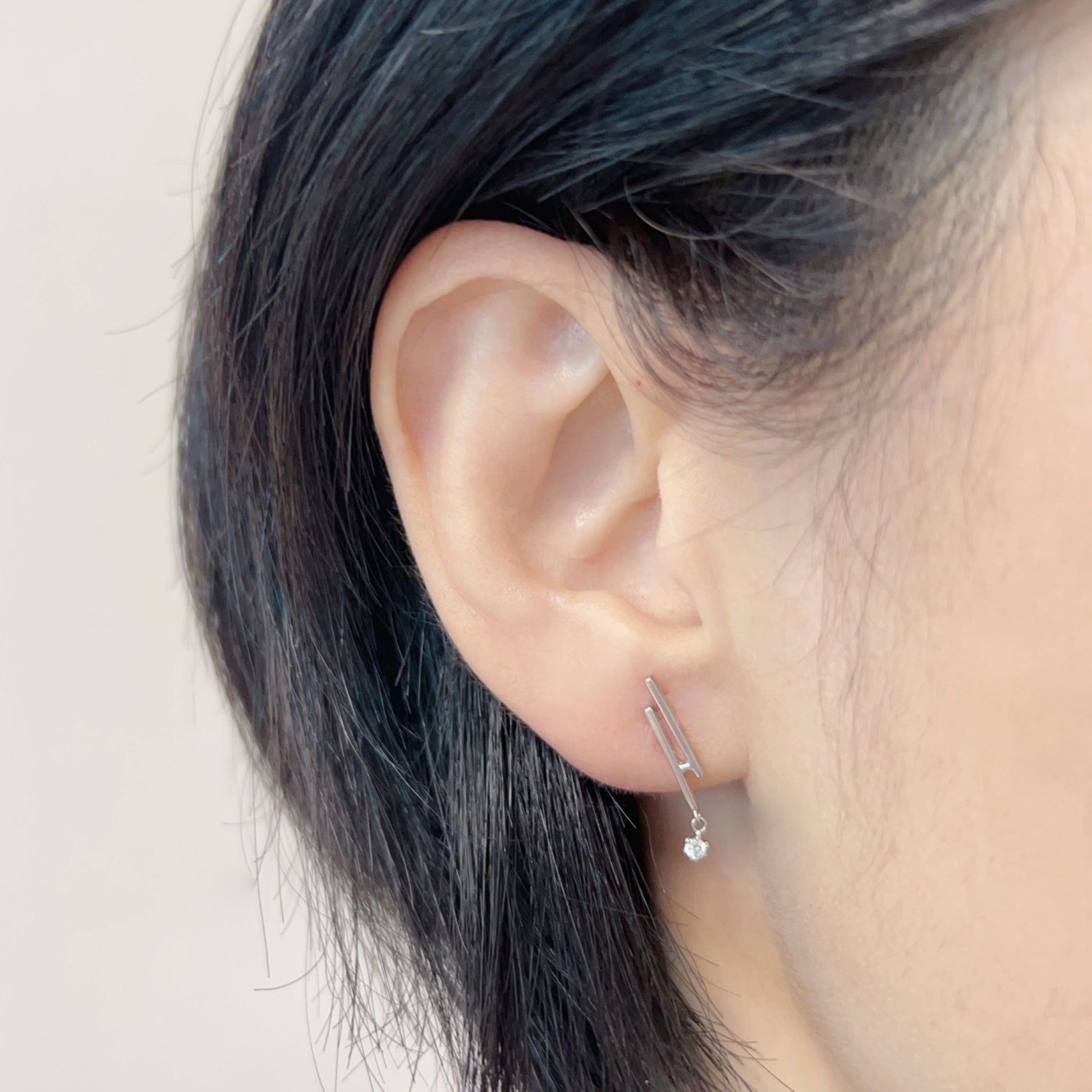 Line Earrings S 0.08ct - JMW Jewelry Wholesale