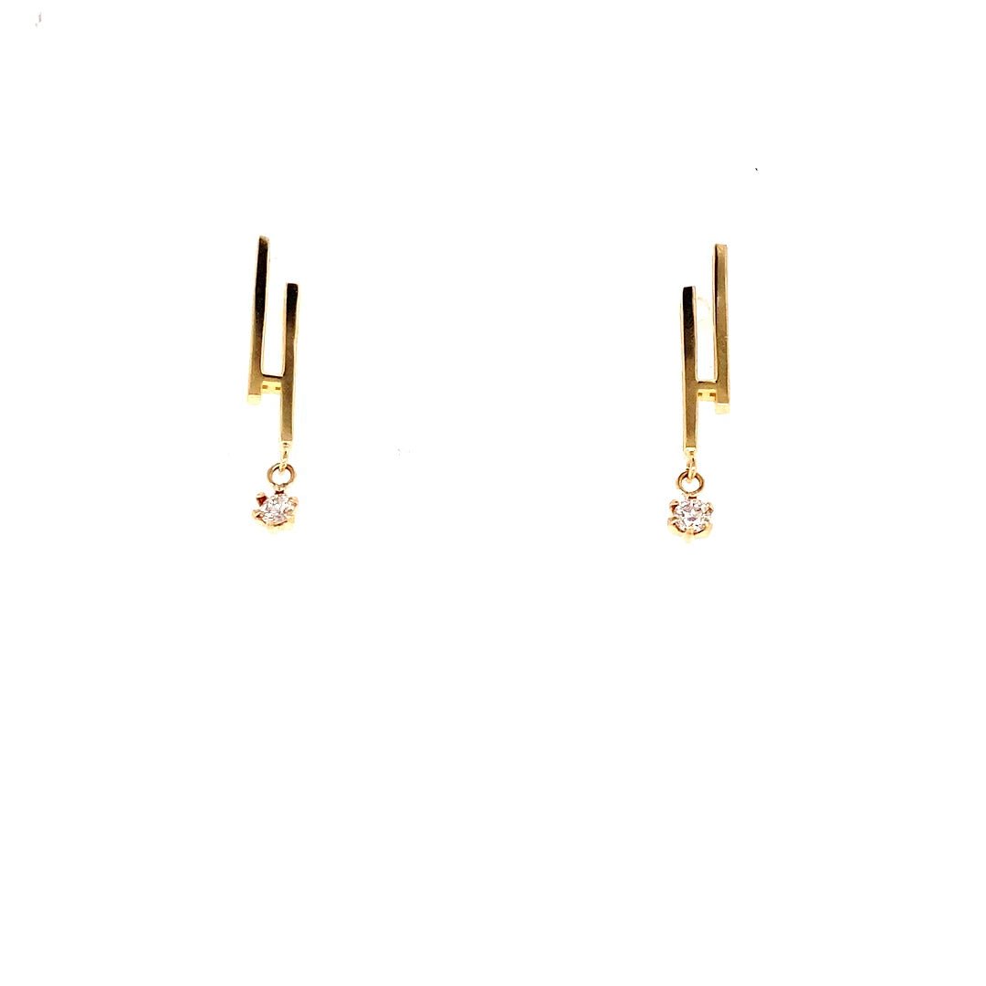Line Earrings S 0.08ct - JMW Jewelry Wholesale