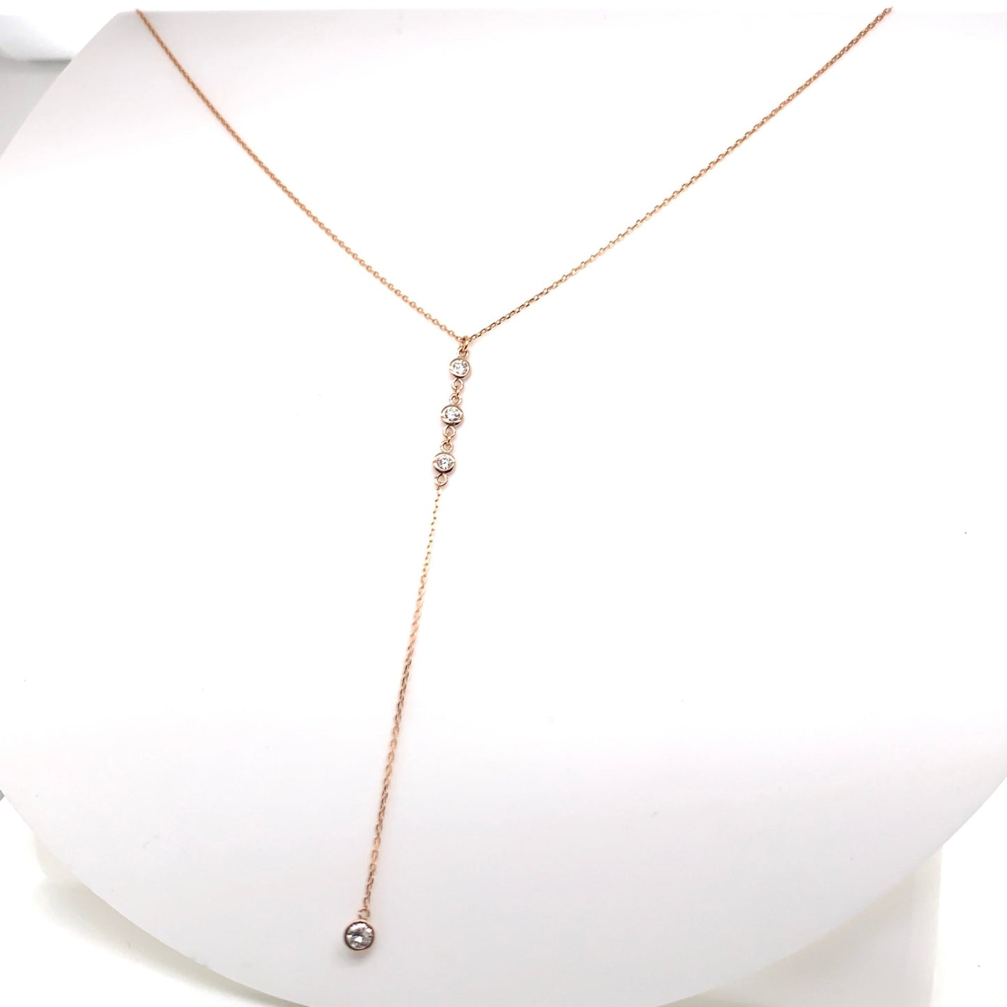 Long 3 Bubble Necklace 0.17ct - JMW Jewelry Wholesale
