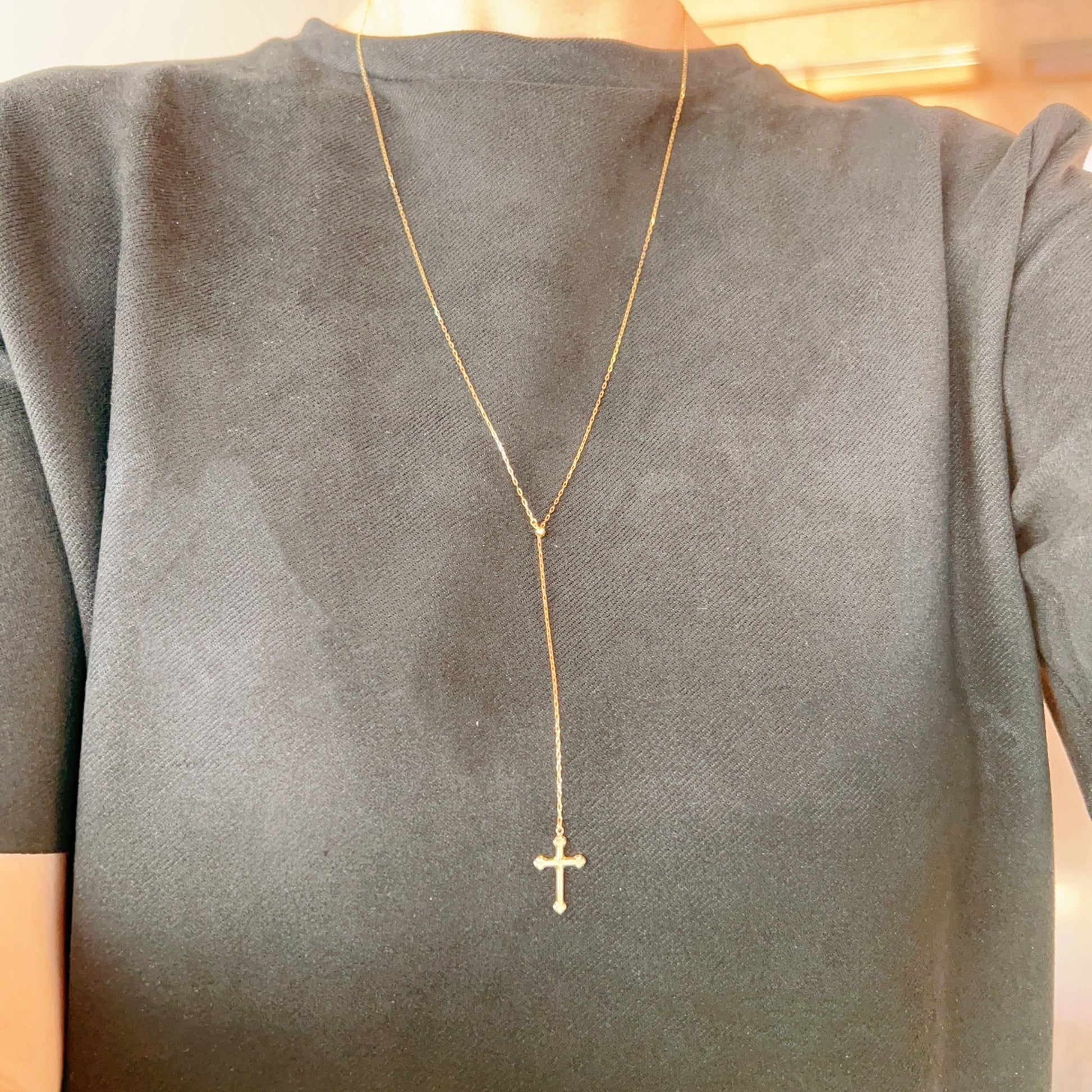 Long Cross Necklace - JMW Jewelry Wholesale