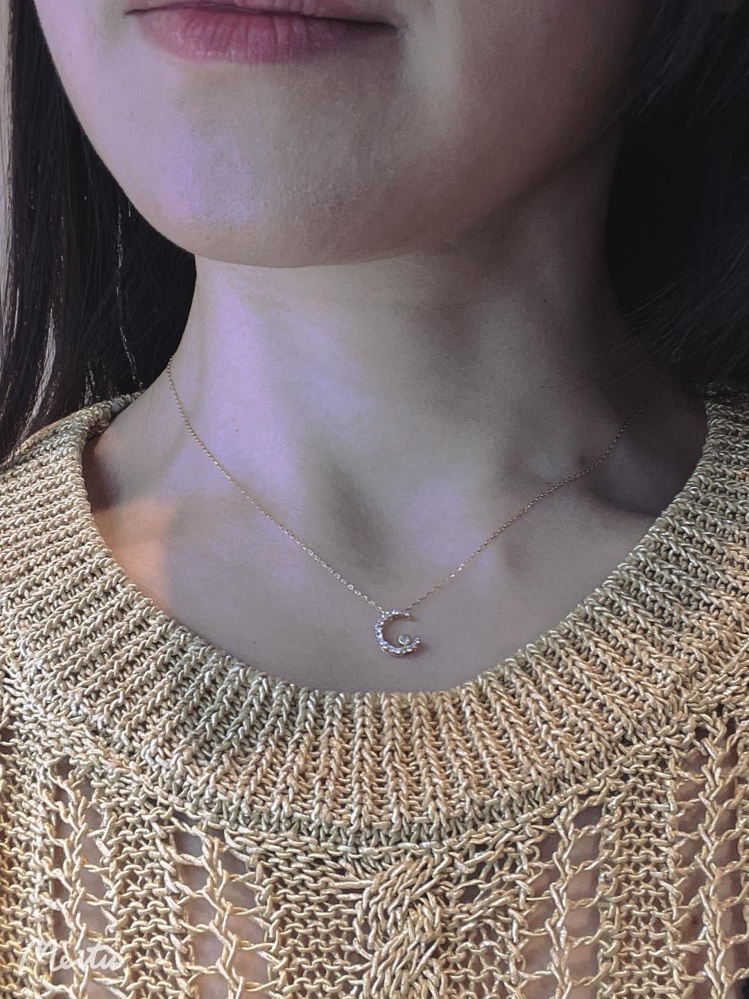 Moon D Necklace 0.15ct - JMW Jewelry Wholesale