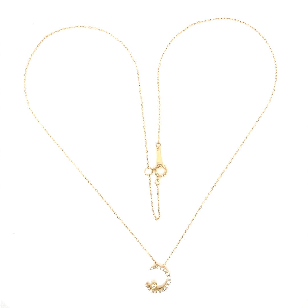 Moon D Necklace 0.15ct - JMW Jewelry Wholesale