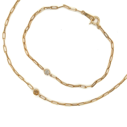 Paperclip Reversible Bubble Flower Bracelet 0.12ct - JMW Jewelry Wholesale