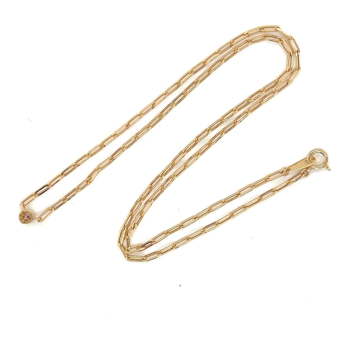 Paperclip Reversible Bubble Flower Necklace 0.08ct - JMW Jewelry Wholesale