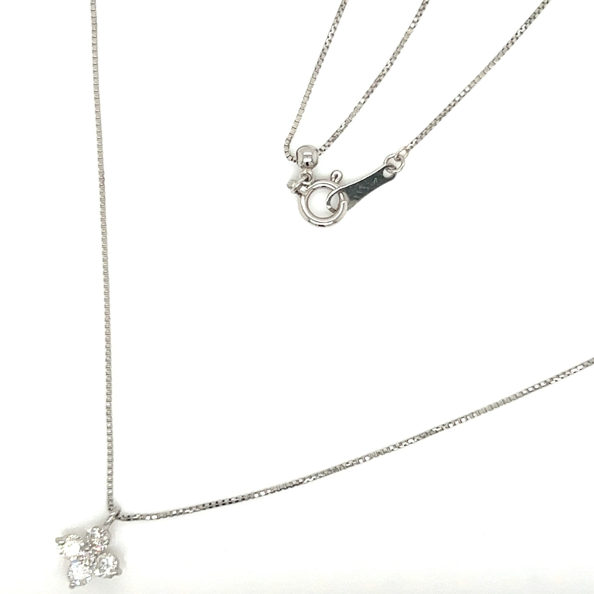 Pink Dia Four Tip Flower Necklace 0.012/0.22ct - JMW Jewelry Wholesale