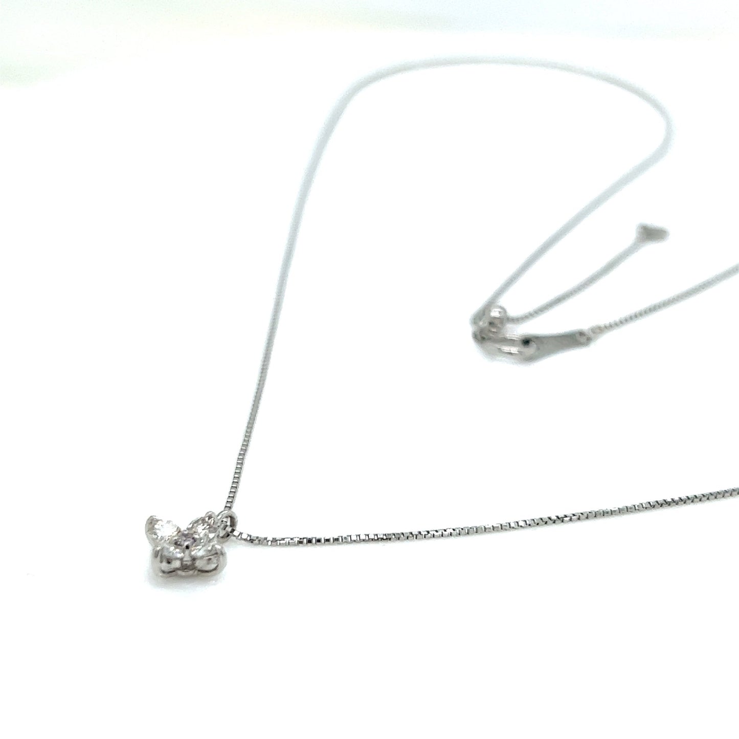 Pink Dia Four Tip Flower Necklace 0.012/0.22ct - JMW Jewelry Wholesale