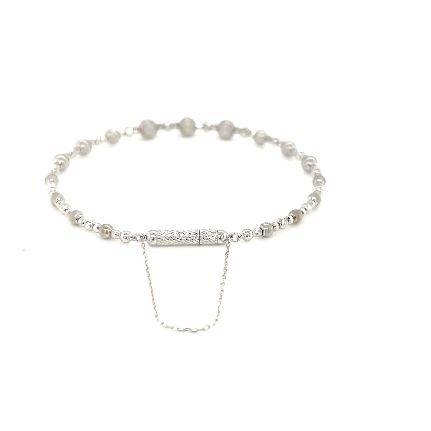Plain gold ball Flexi Bangle - JMW Jewelry Wholesale