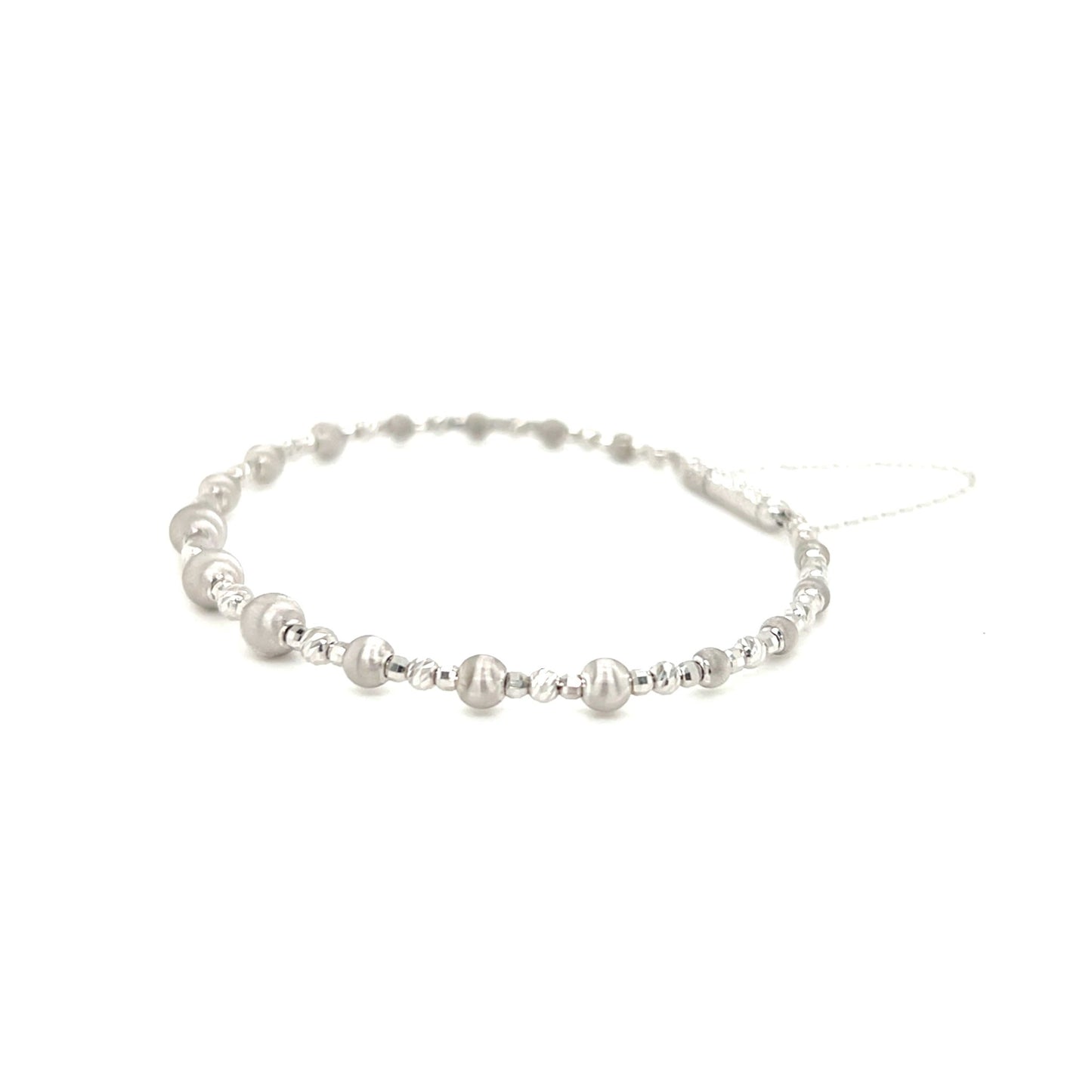 Plain gold ball Flexi Bangle - JMW Jewelry Wholesale