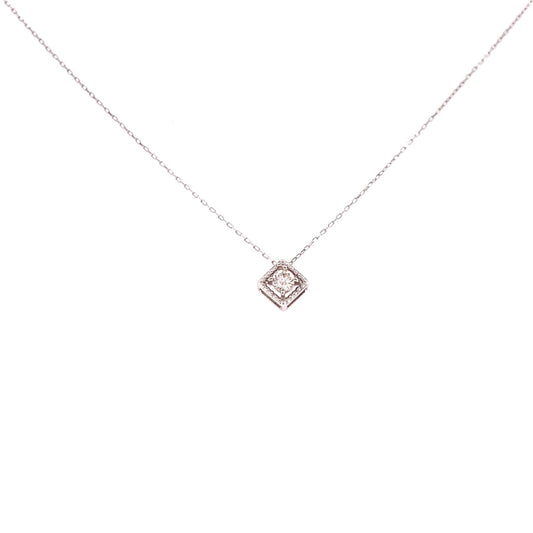 Rhombus Birthstone Necklace (Apr - Diamond) - JMW Jewelry Wholesale