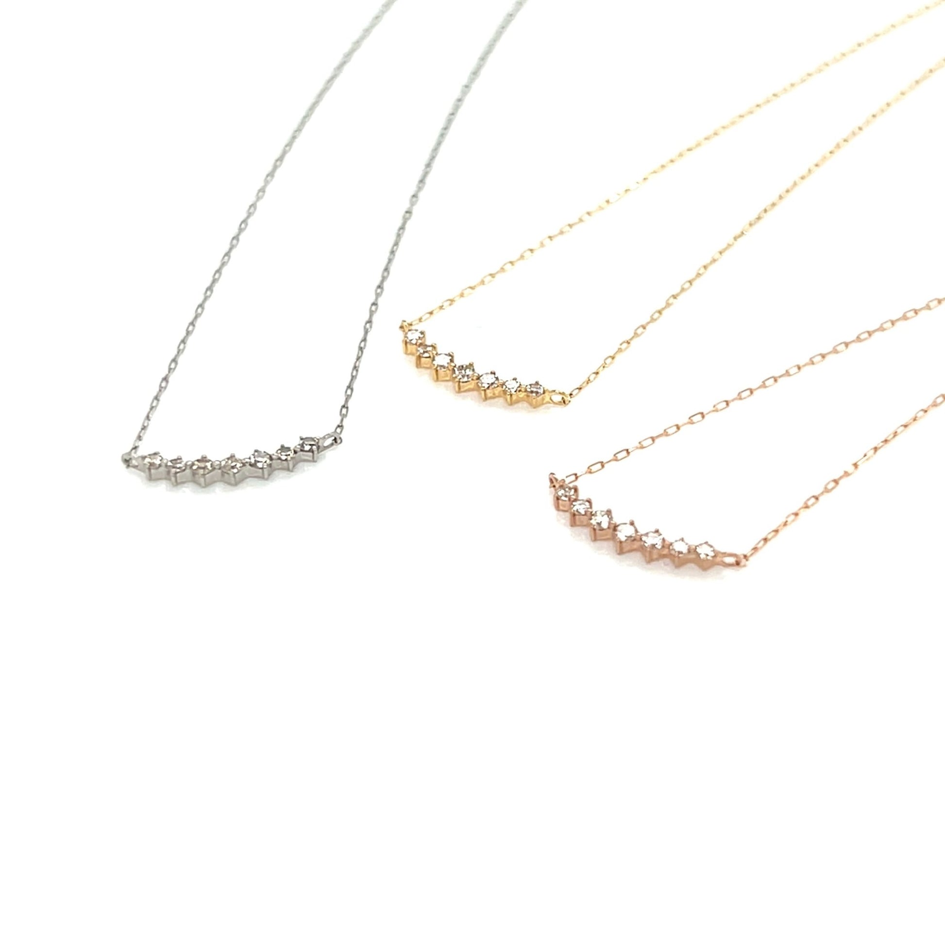 Rhombus Smile Necklace 0.07ct - JMW Jewelry Wholesale