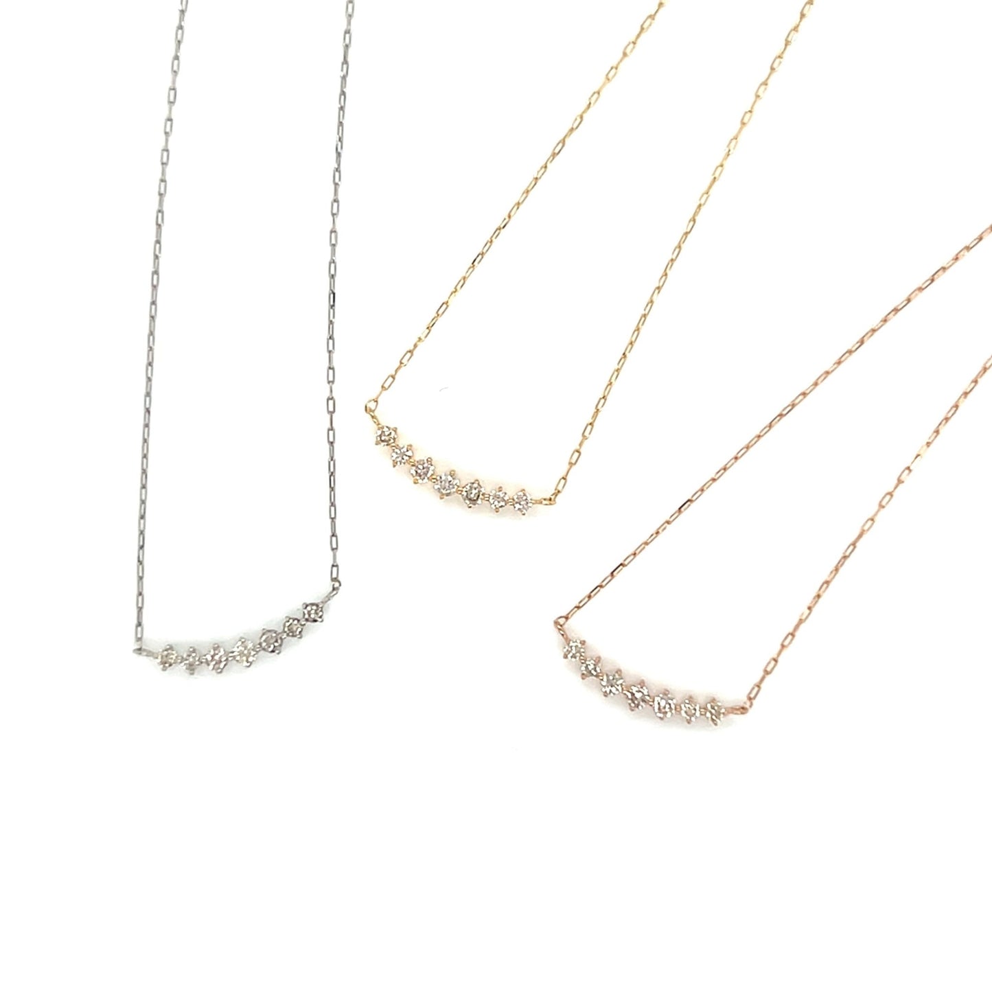 Rhombus Smile Necklace 0.07ct - JMW Jewelry Wholesale