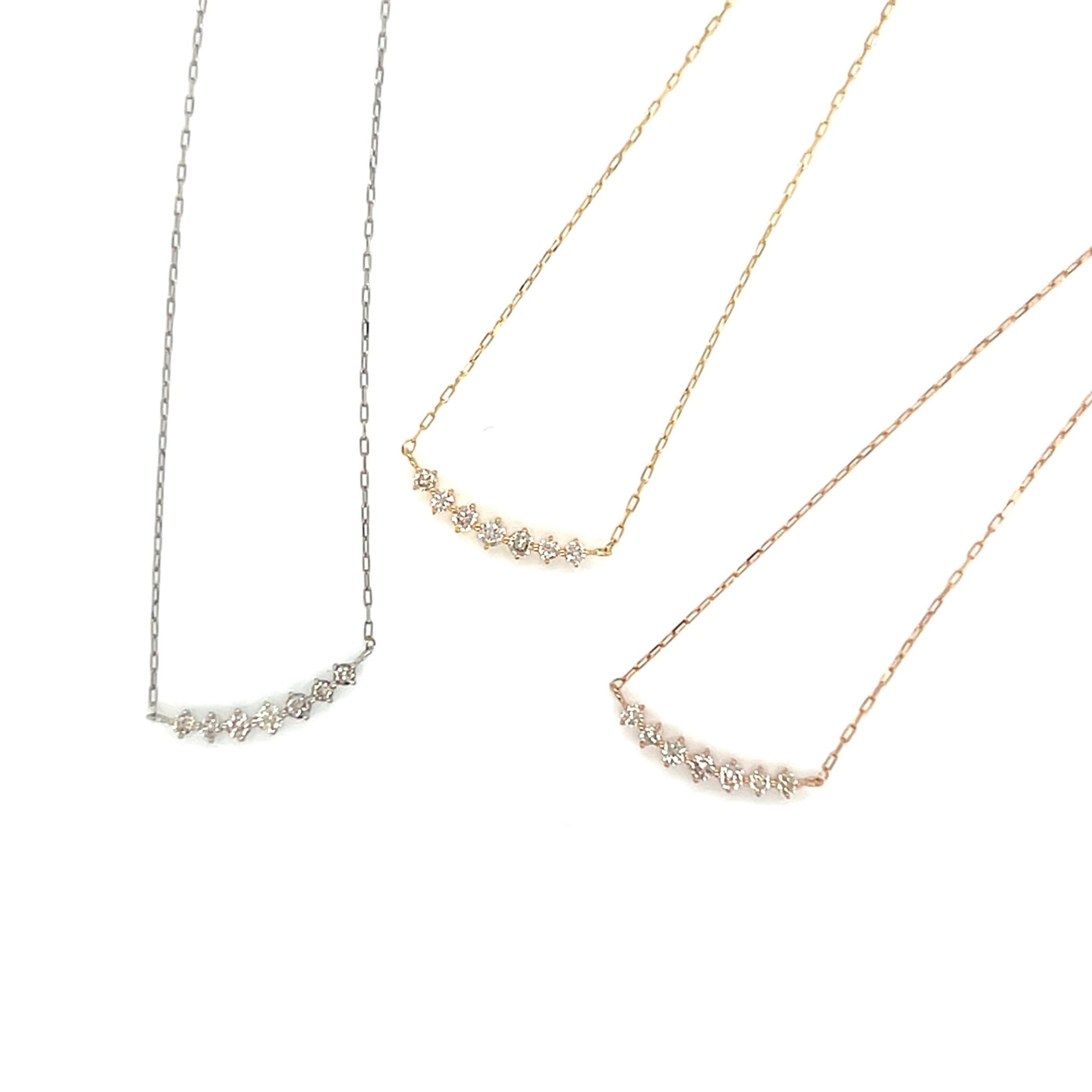 Rhombus Smile Necklace 0.07ct - JMW Jewelry Wholesale