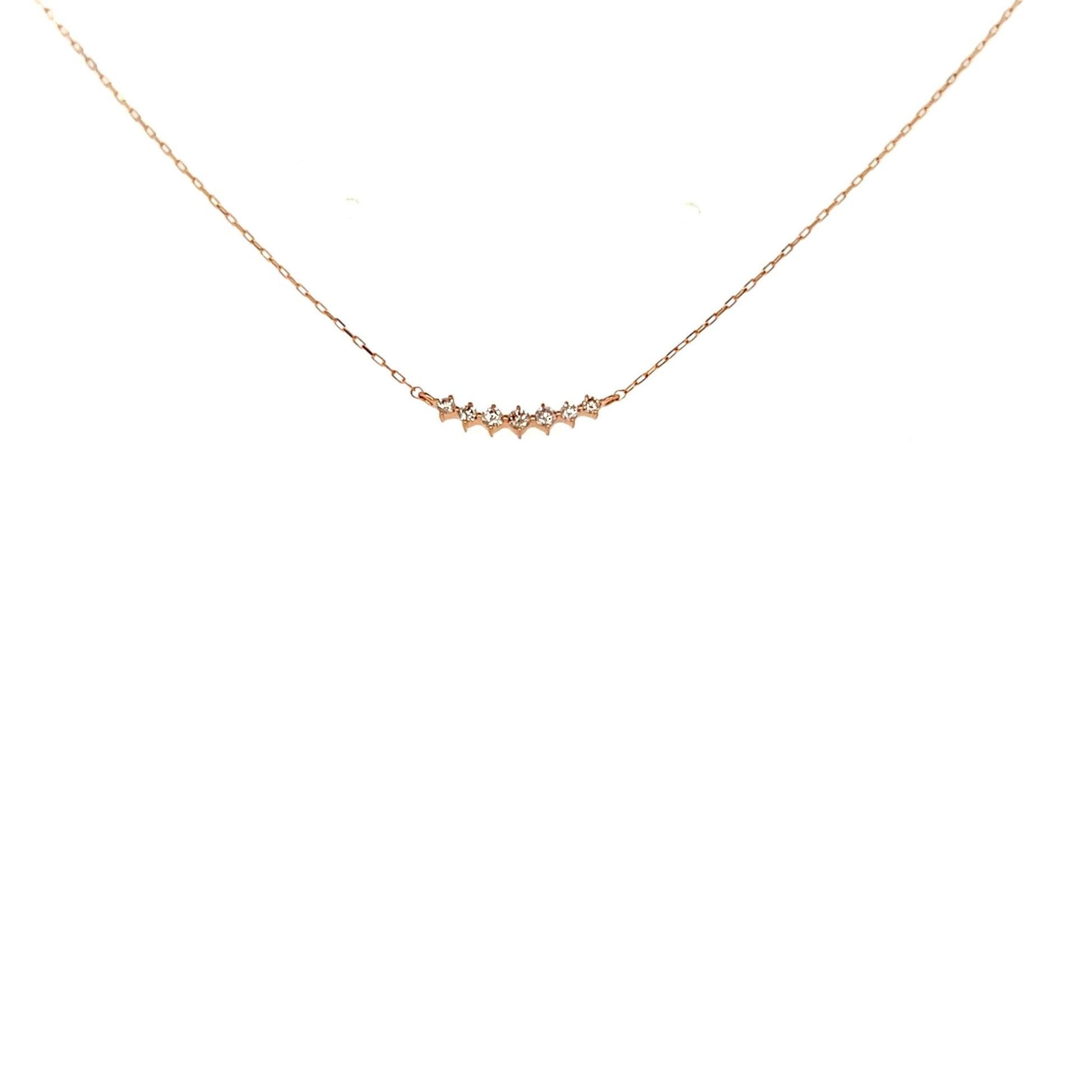 Rhombus Smile Necklace 0.07ct - JMW Jewelry Wholesale