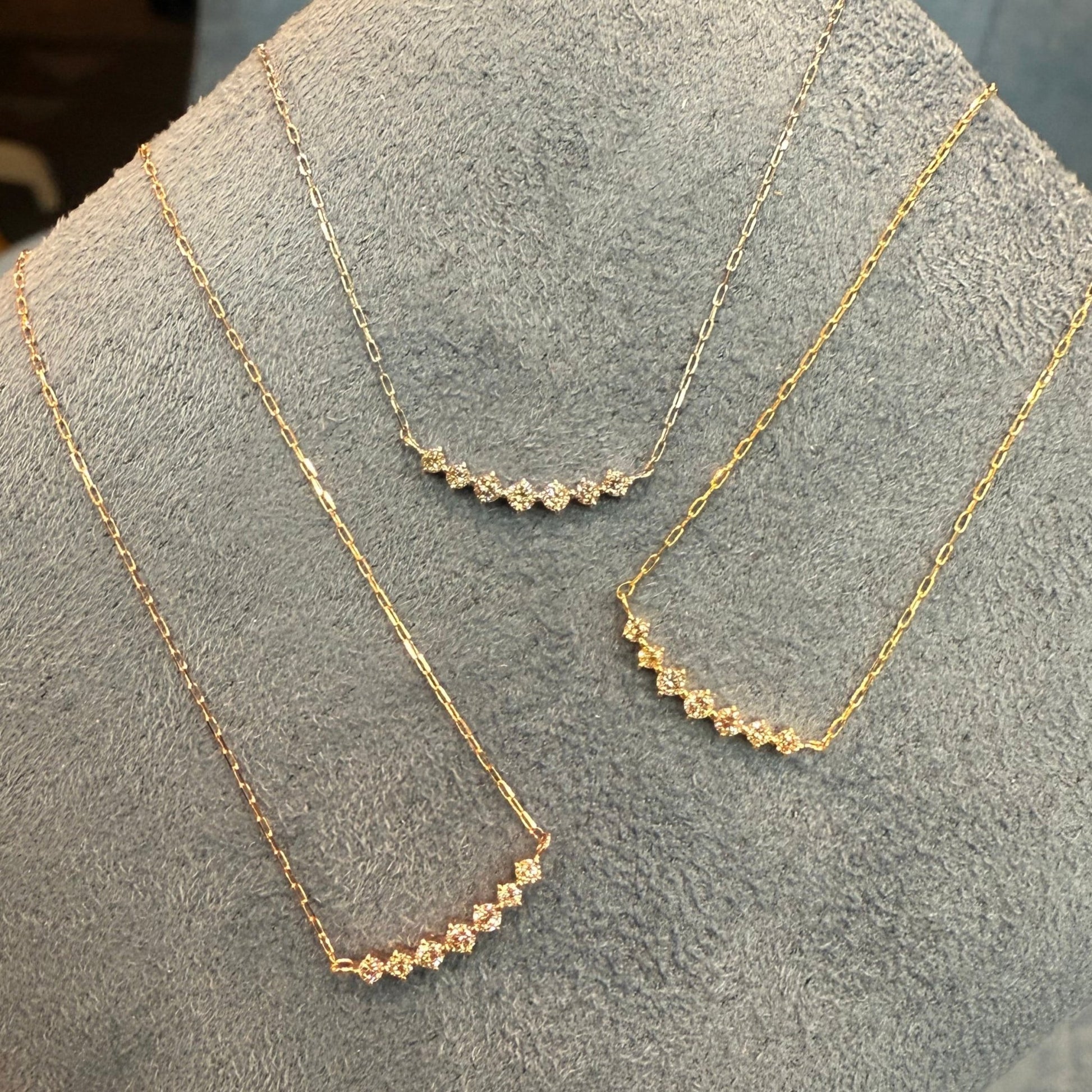 Rhombus Smile Necklace 0.08ct - JMW Jewelry Wholesale