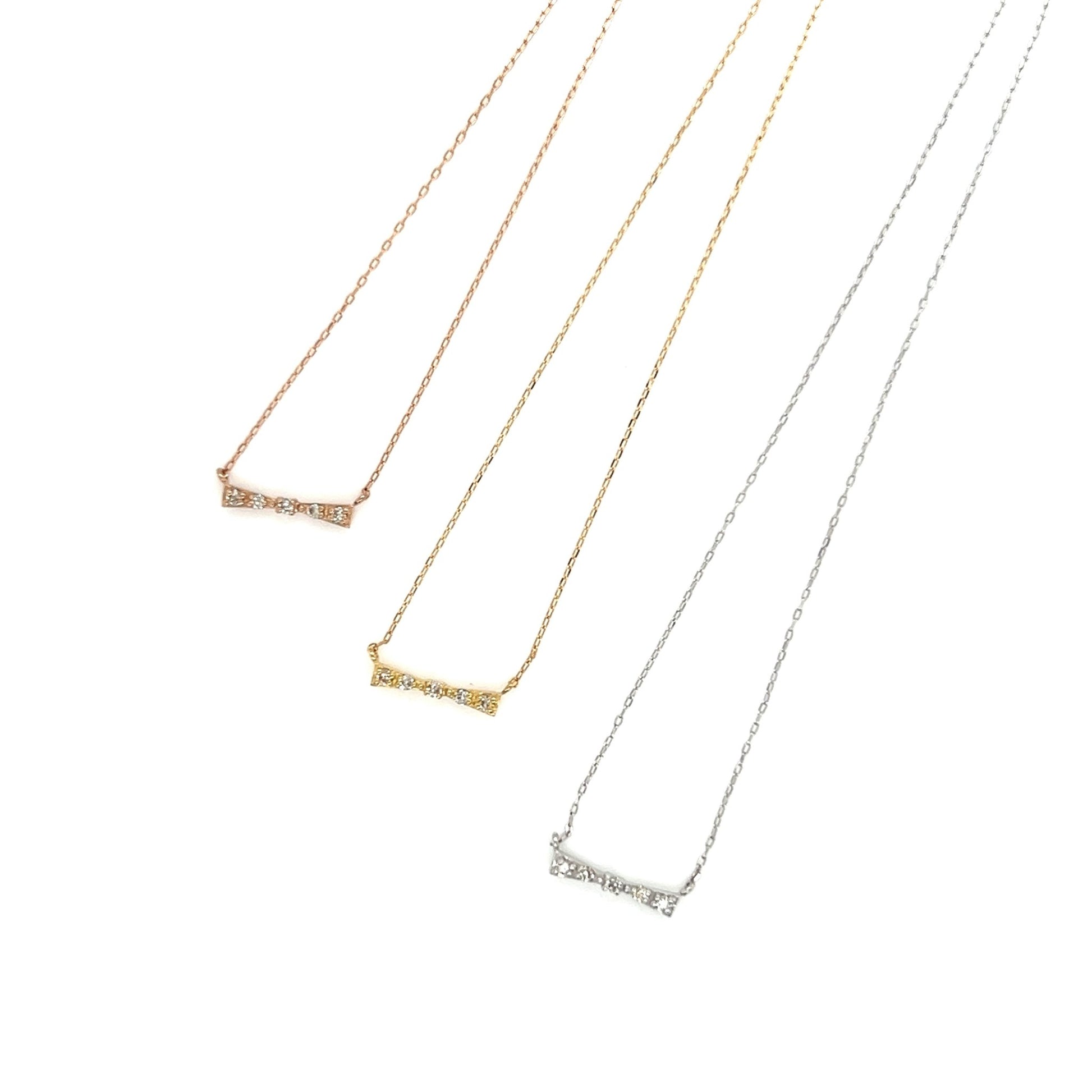 Ribbon Necklace 0.03ct - JMW Jewelry Wholesale