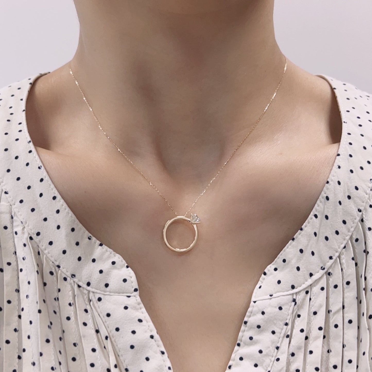 Ring Pendant Necklace B 0.03ct - JMW Jewelry Wholesale