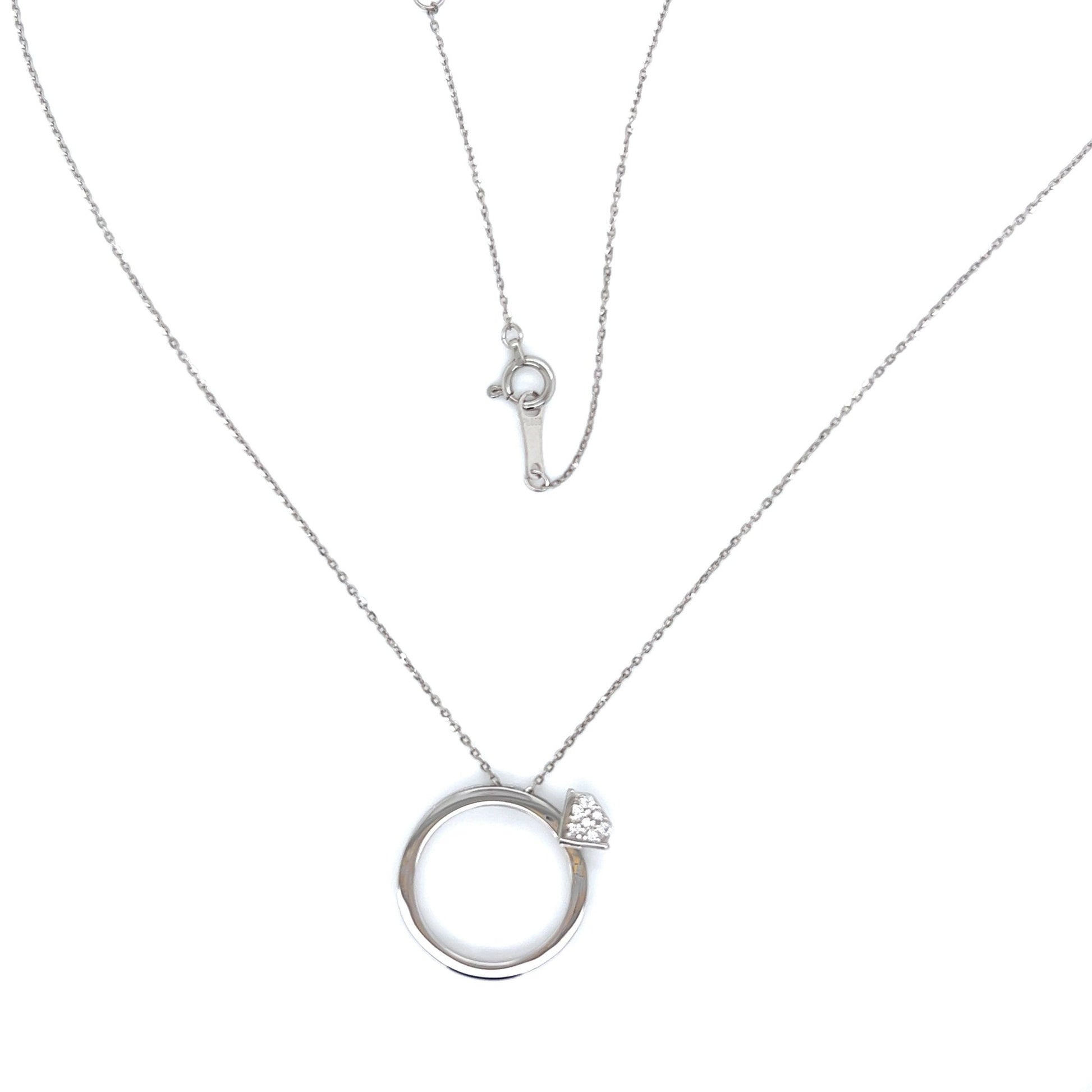 Ring Pendant Necklace B 0.03ct - JMW Jewelry Wholesale