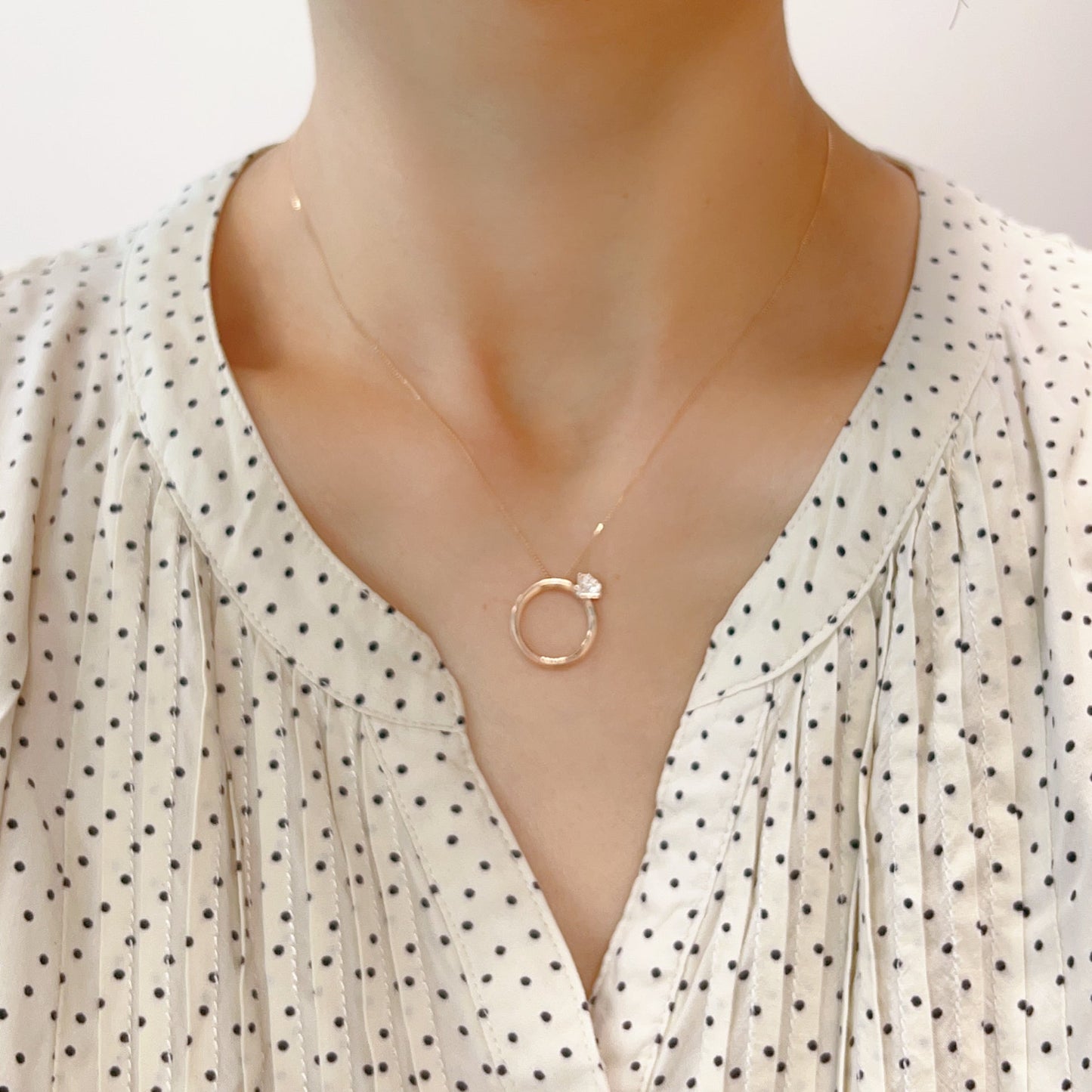 Ring Pendant Necklace B 0.03ct - JMW Jewelry Wholesale
