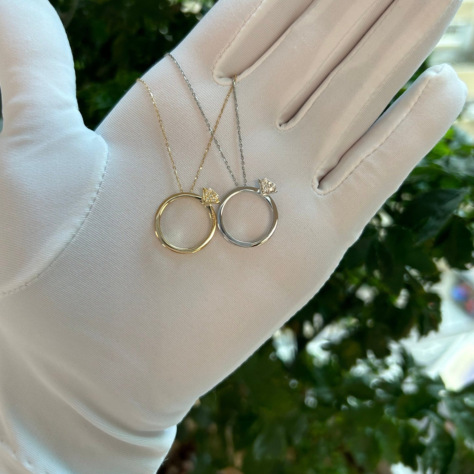 Ring Pendant Necklace B 0.03ct - JMW Jewelry Wholesale