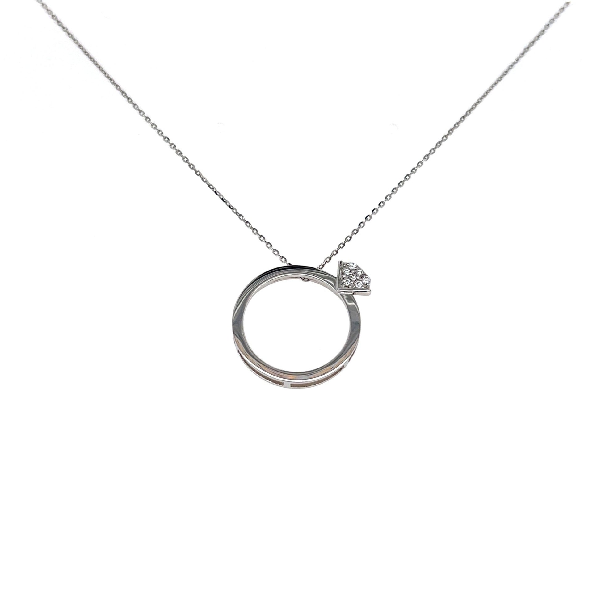 Ring Pendant Necklace B 0.03ct - JMW Jewelry Wholesale