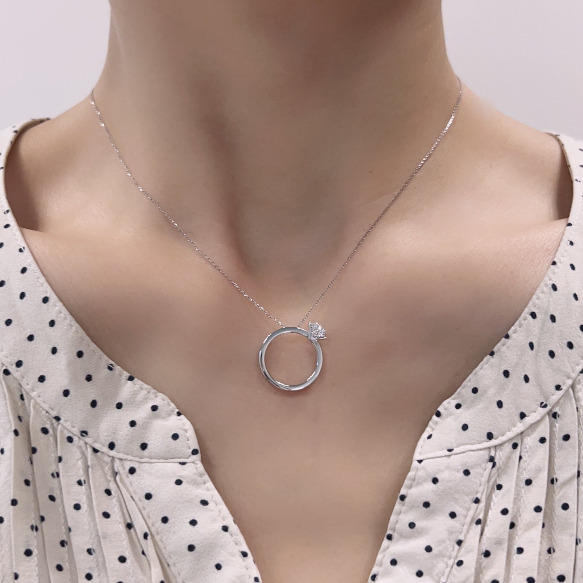 Ring Pendant Necklace B 0.03ct - JMW Jewelry Wholesale
