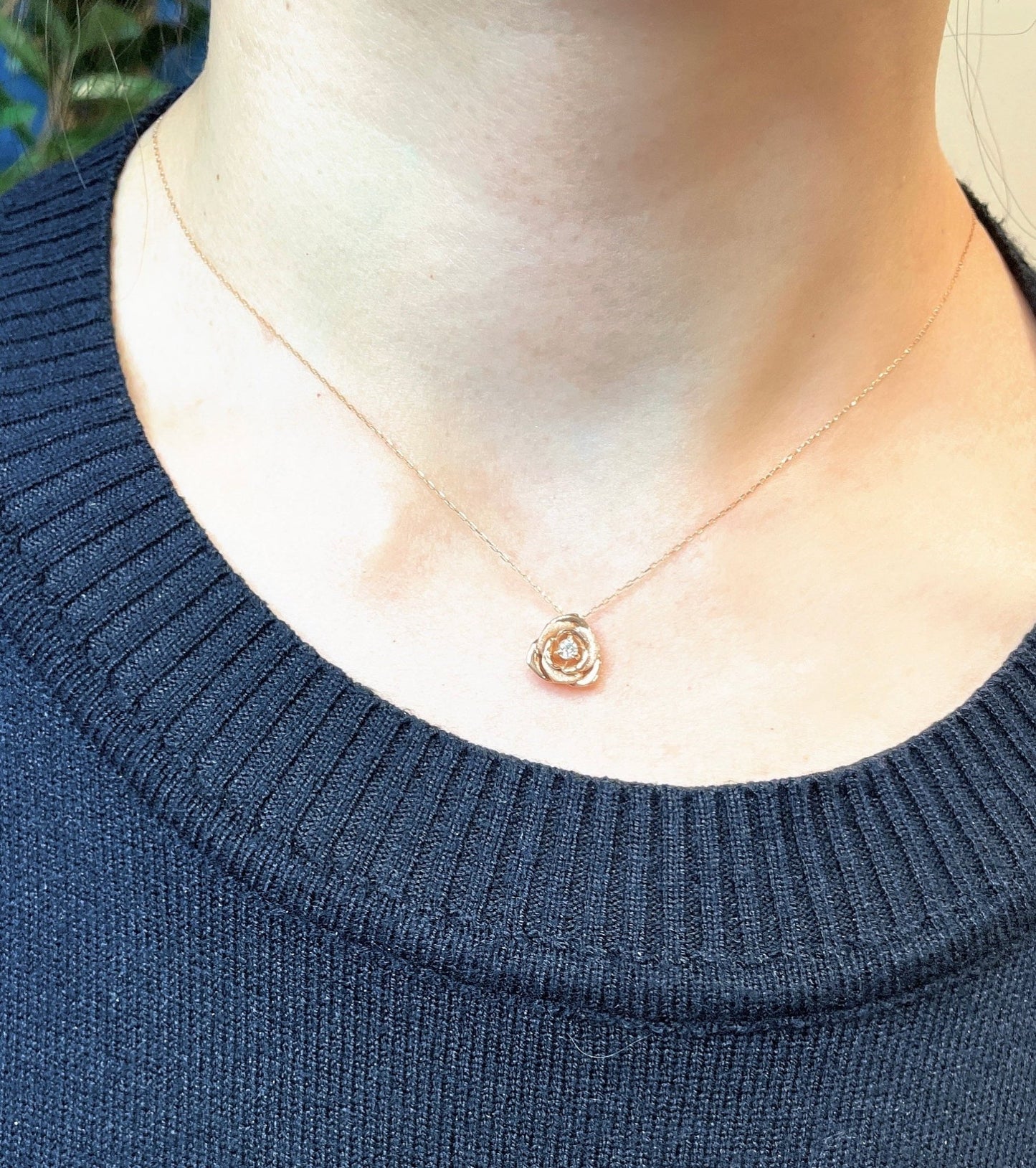 Rose Necklace 0.07ct - JMW Jewelry Wholesale