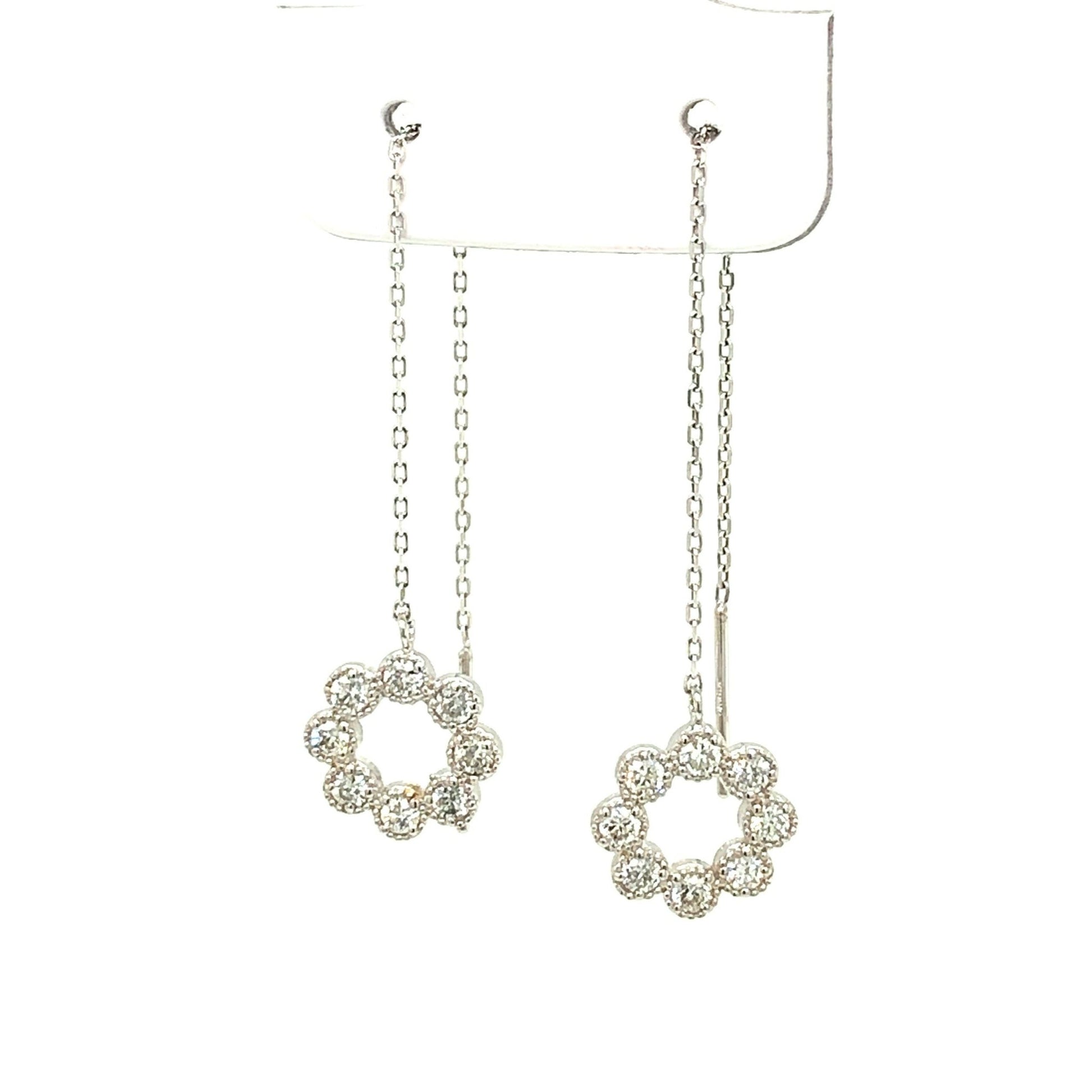 Round Dangle earrings 0.3ct - JMW Jewelry Wholesale