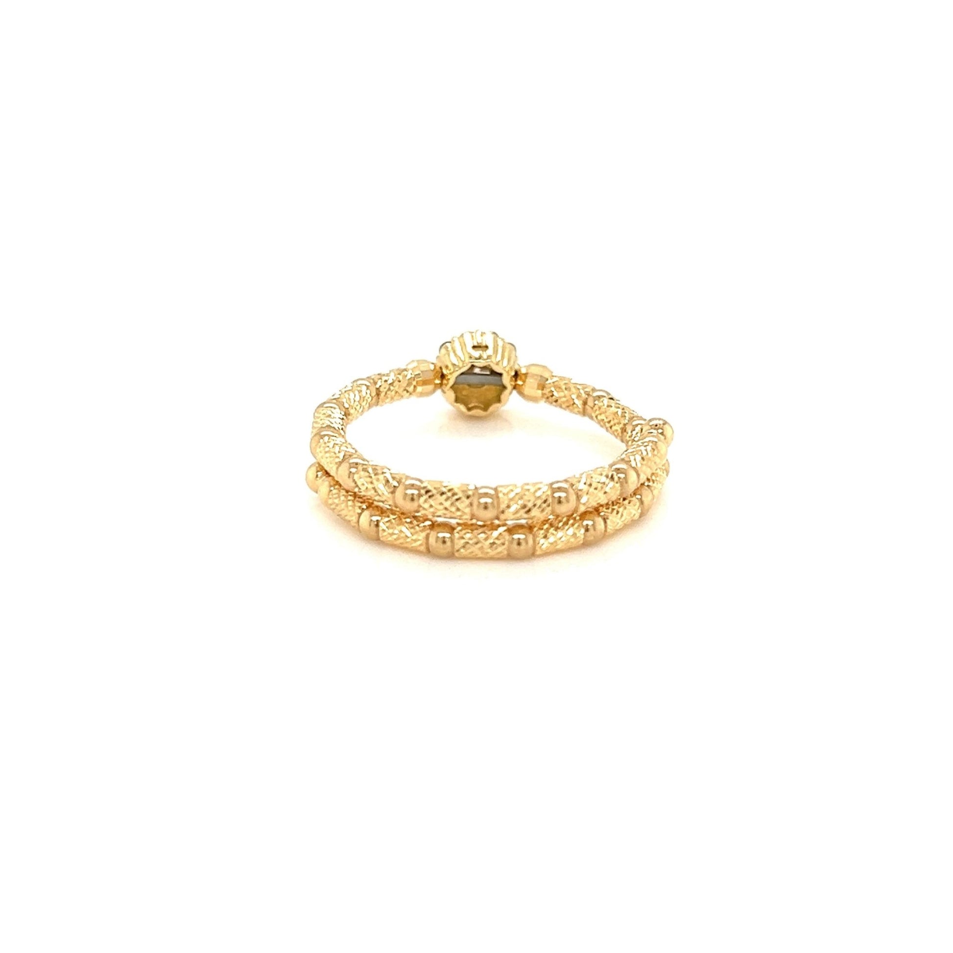 Round Flower Flexi Ring 0.18ct - JMW Jewelry Wholesale