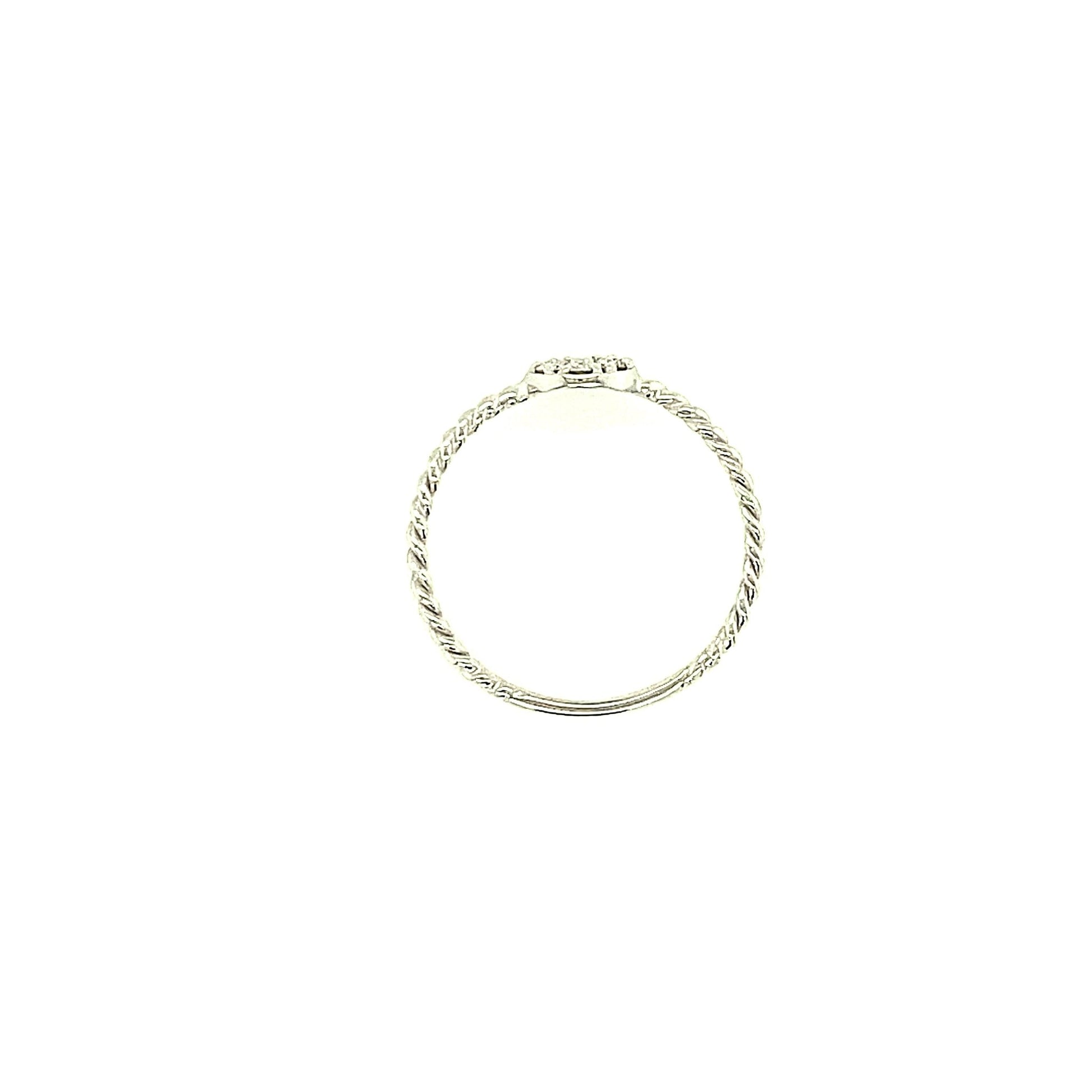 Round Flower Ripple Ring 0.1ct - JMW Jewelry Wholesale