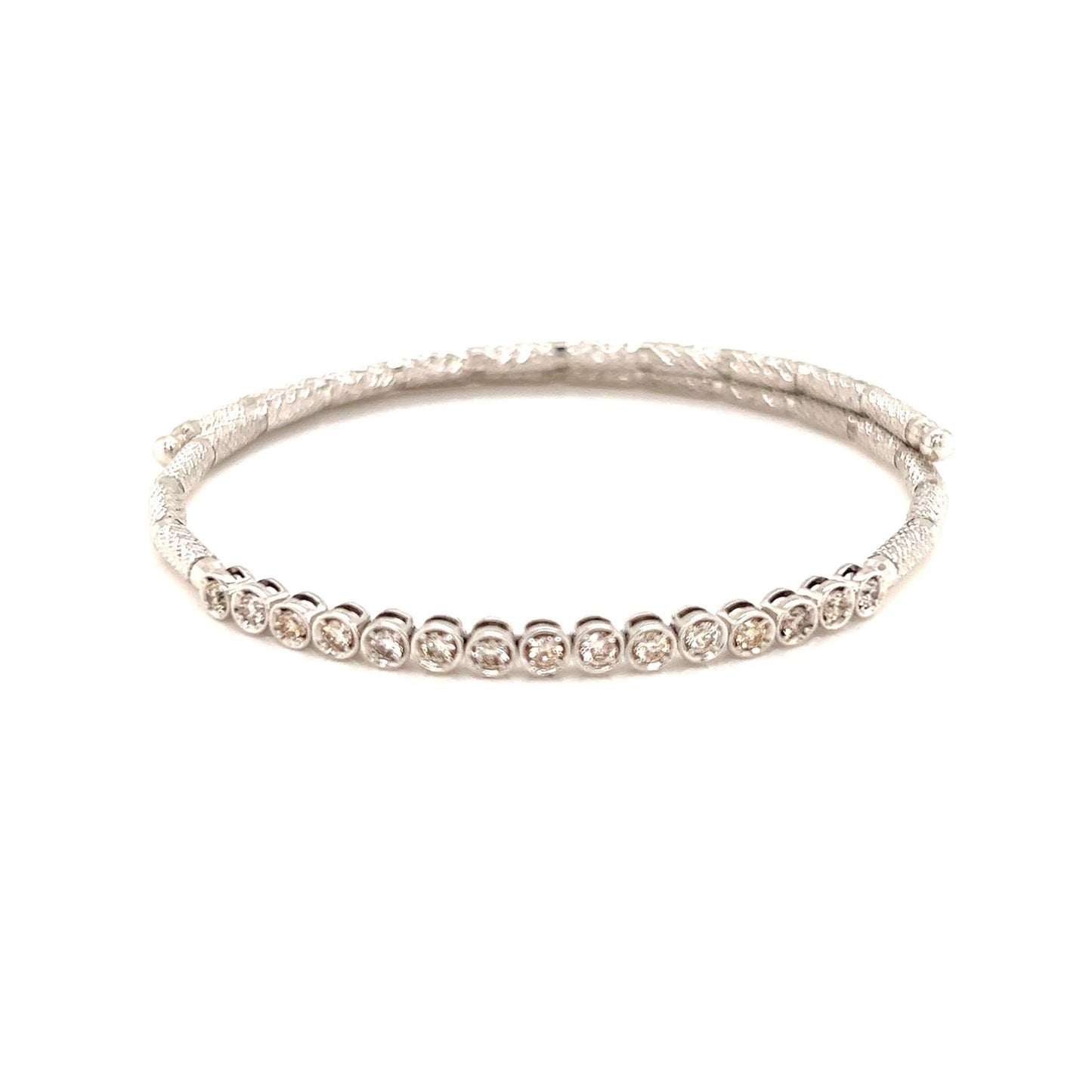 Round Long Dia Flexi Bangle 0.5ct - JMW Jewelry Wholesale