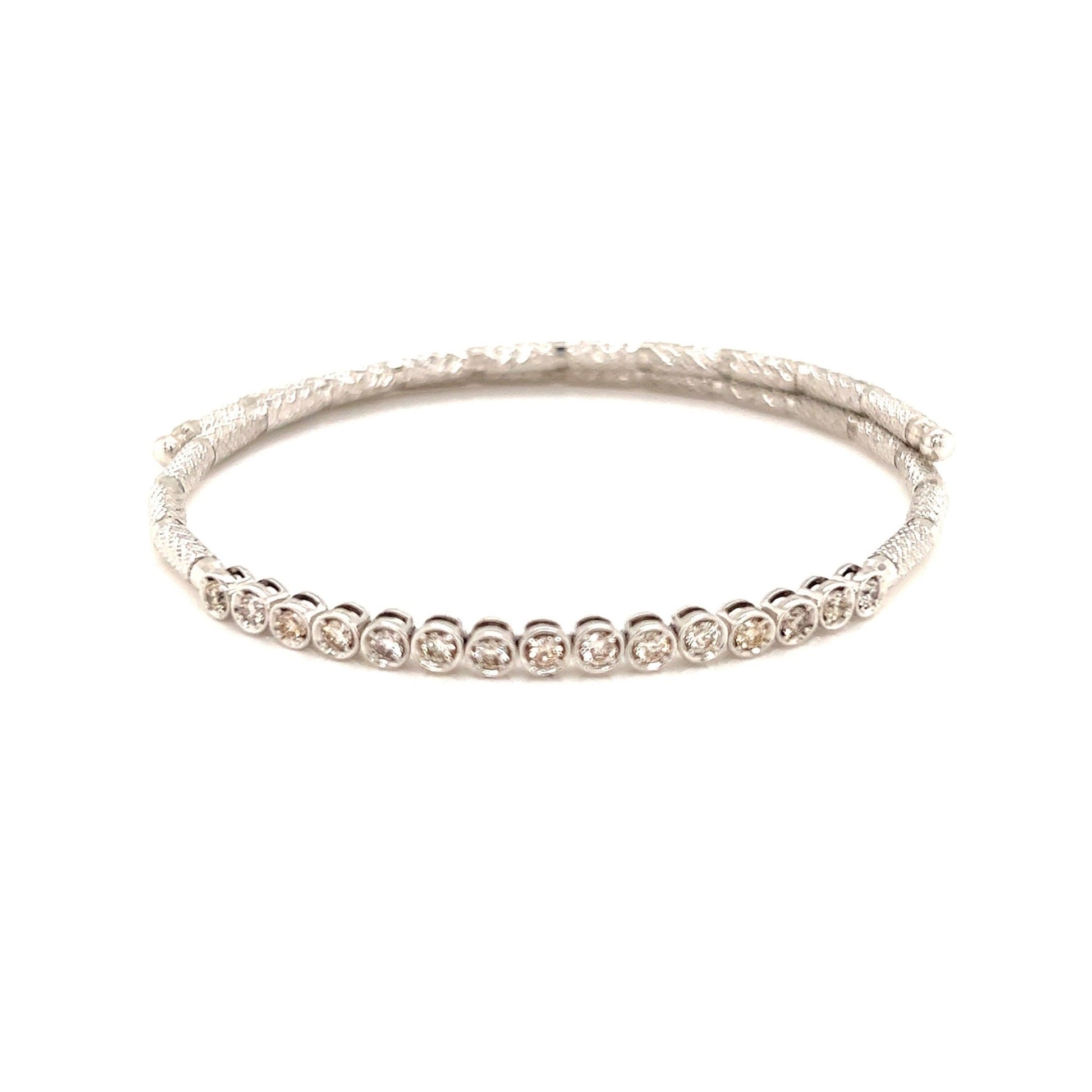 Round Long Dia Flexi Bangle 0.5ct - JMW Jewelry Wholesale