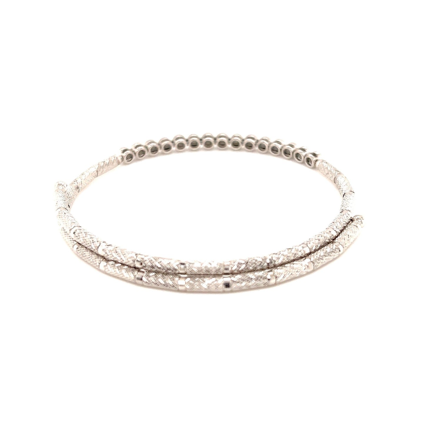 Round Long Dia Flexi Bangle 0.5ct - JMW Jewelry Wholesale