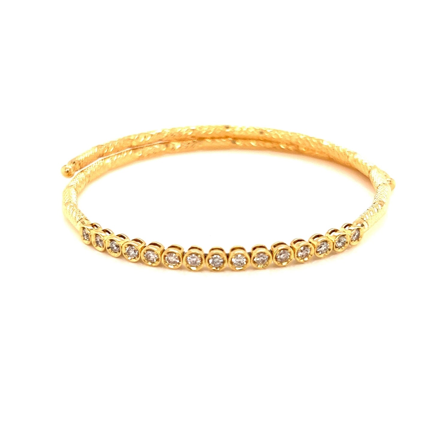 Round Long Dia Flexi Bangle 0.5ct - JMW Jewelry Wholesale