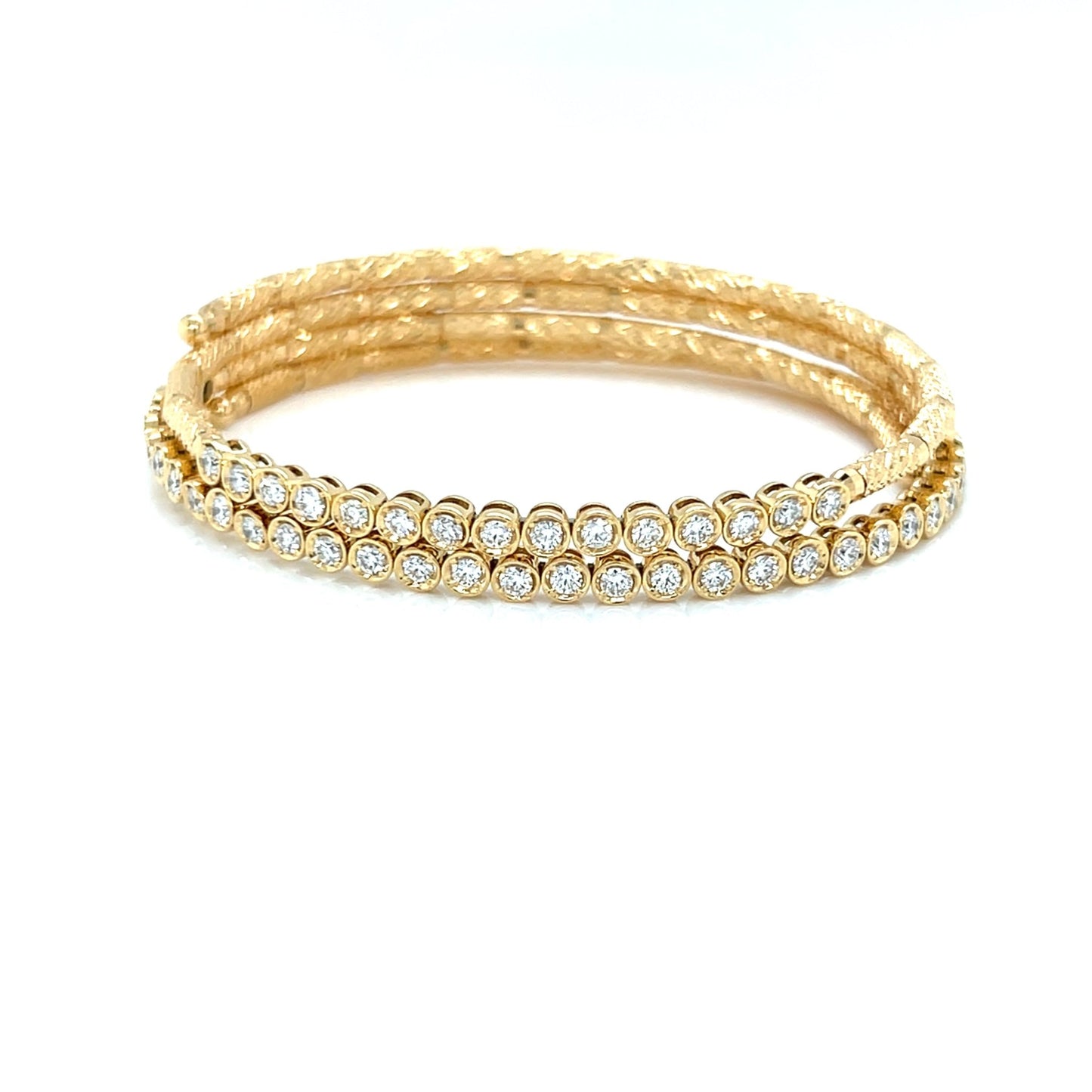 Round Long Dia Flexi Bangle 1ct - JMW Jewelry Wholesale