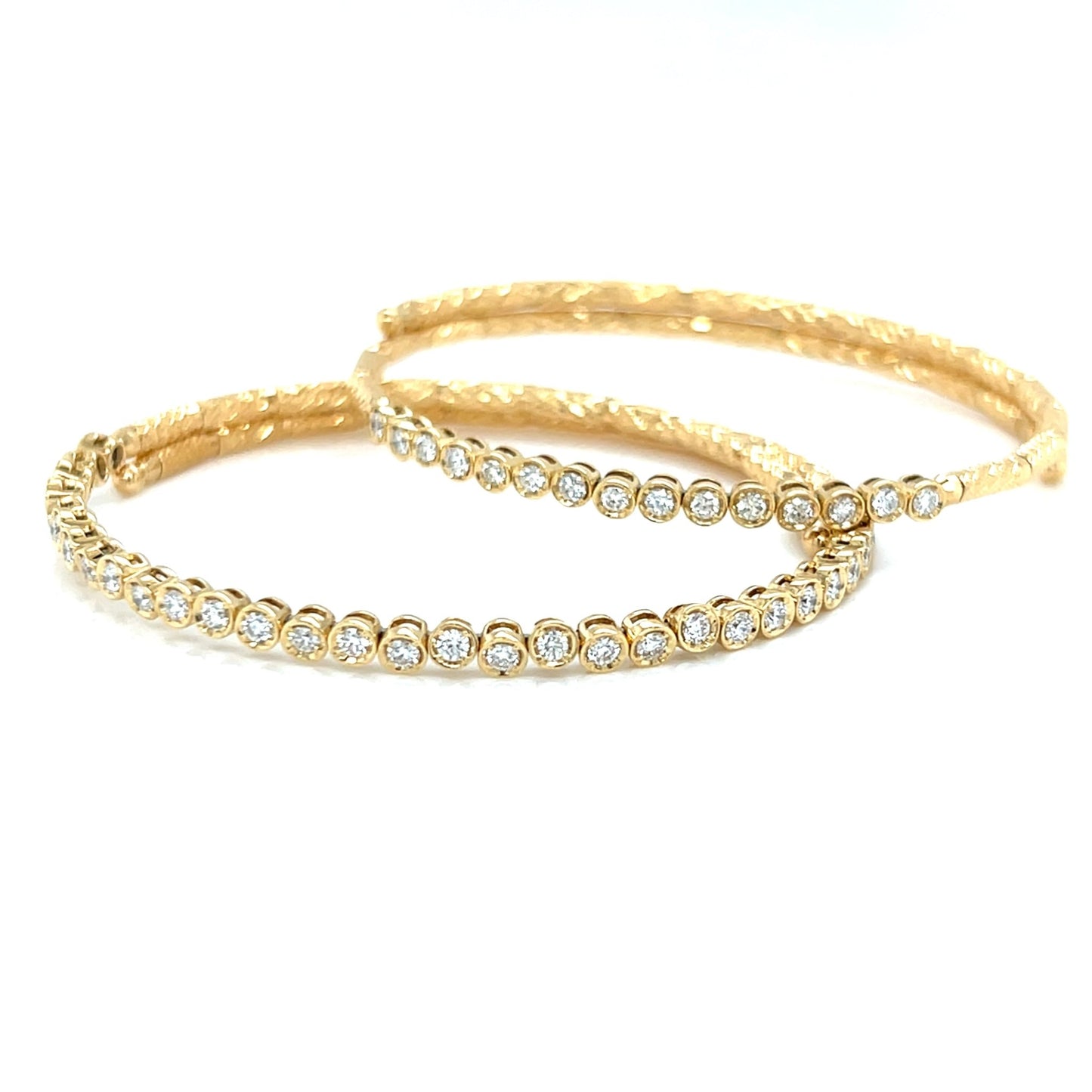 Round Long Dia Flexi Bangle 1ct - JMW Jewelry Wholesale
