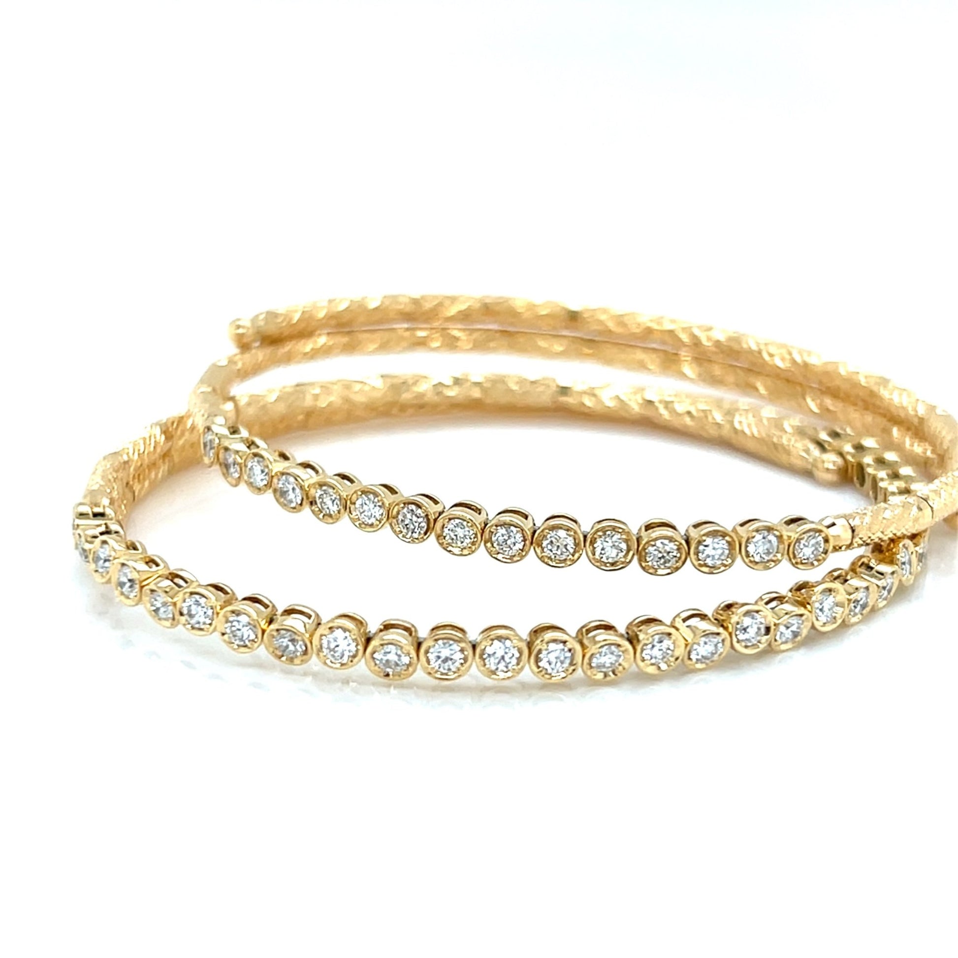 Round Long Dia Flexi Bangle 1ct - JMW Jewelry Wholesale