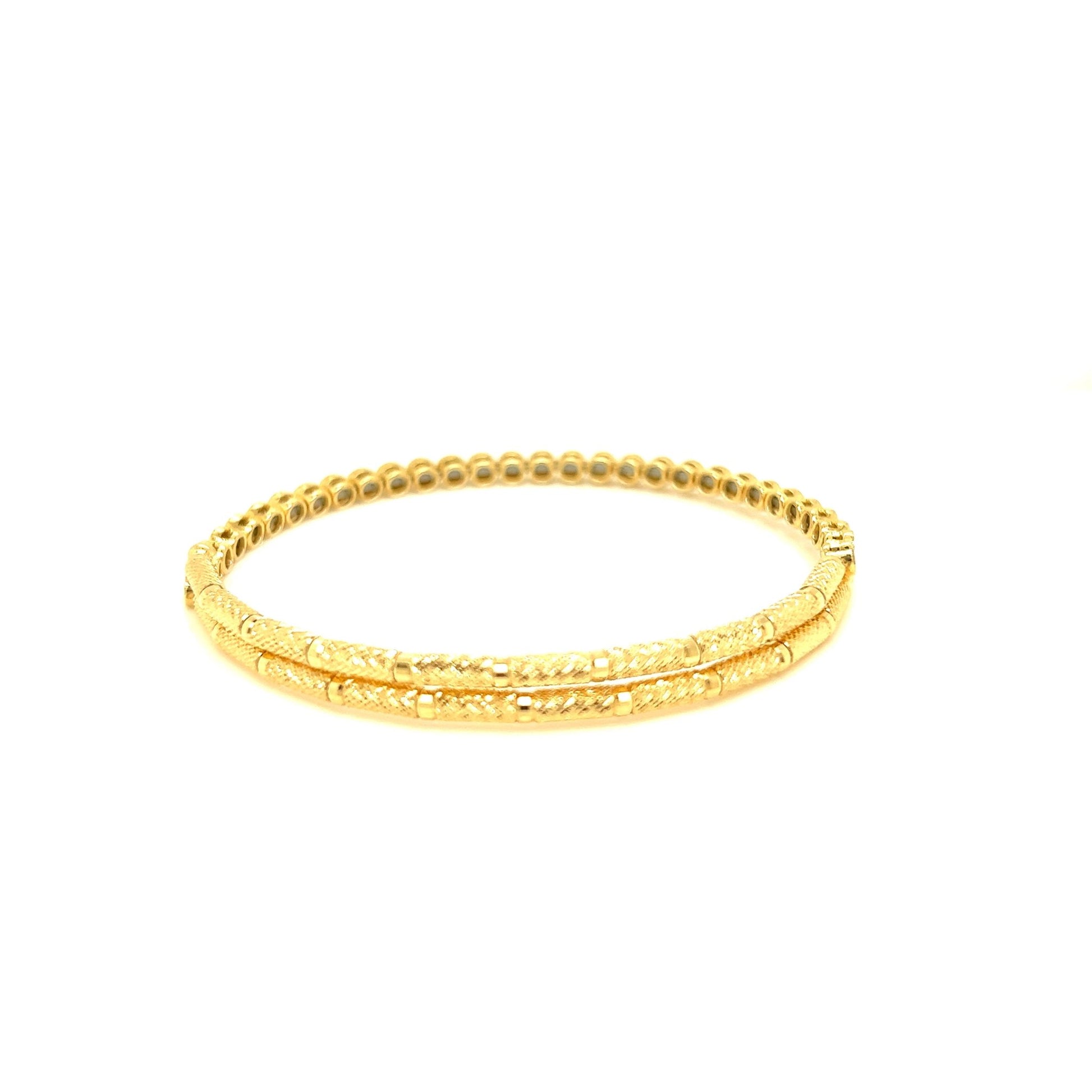 Round Long Dia Flexi Bangle 1ct - JMW Jewelry Wholesale