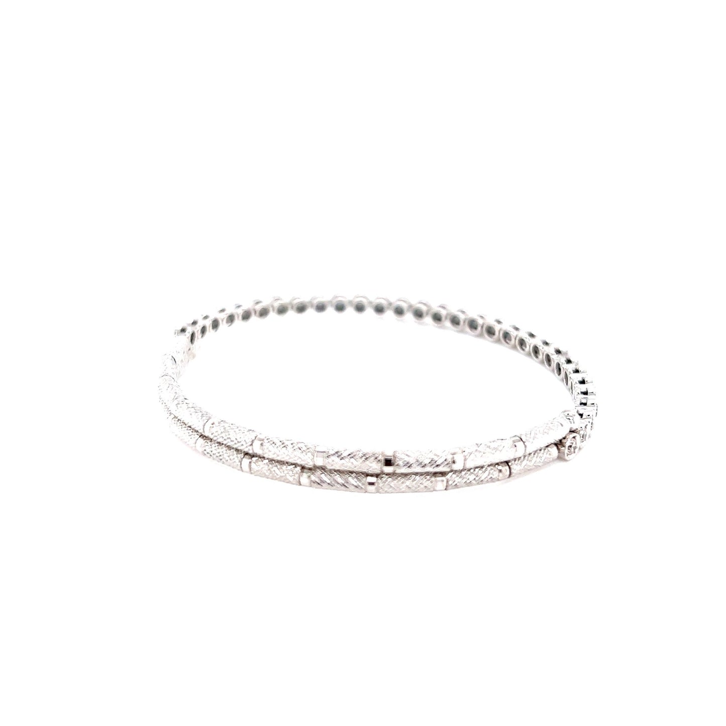 Round Long Dia Flexi Bangle 1ct - JMW Jewelry Wholesale