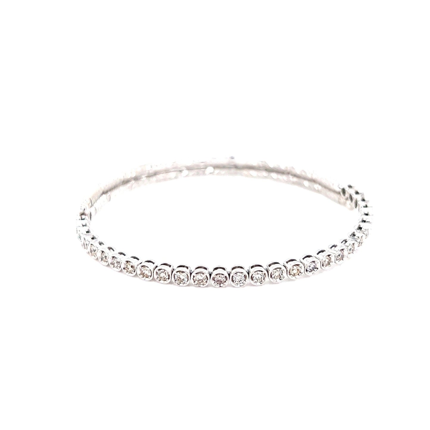 Round Long Dia Flexi Bangle 1ct - JMW Jewelry Wholesale