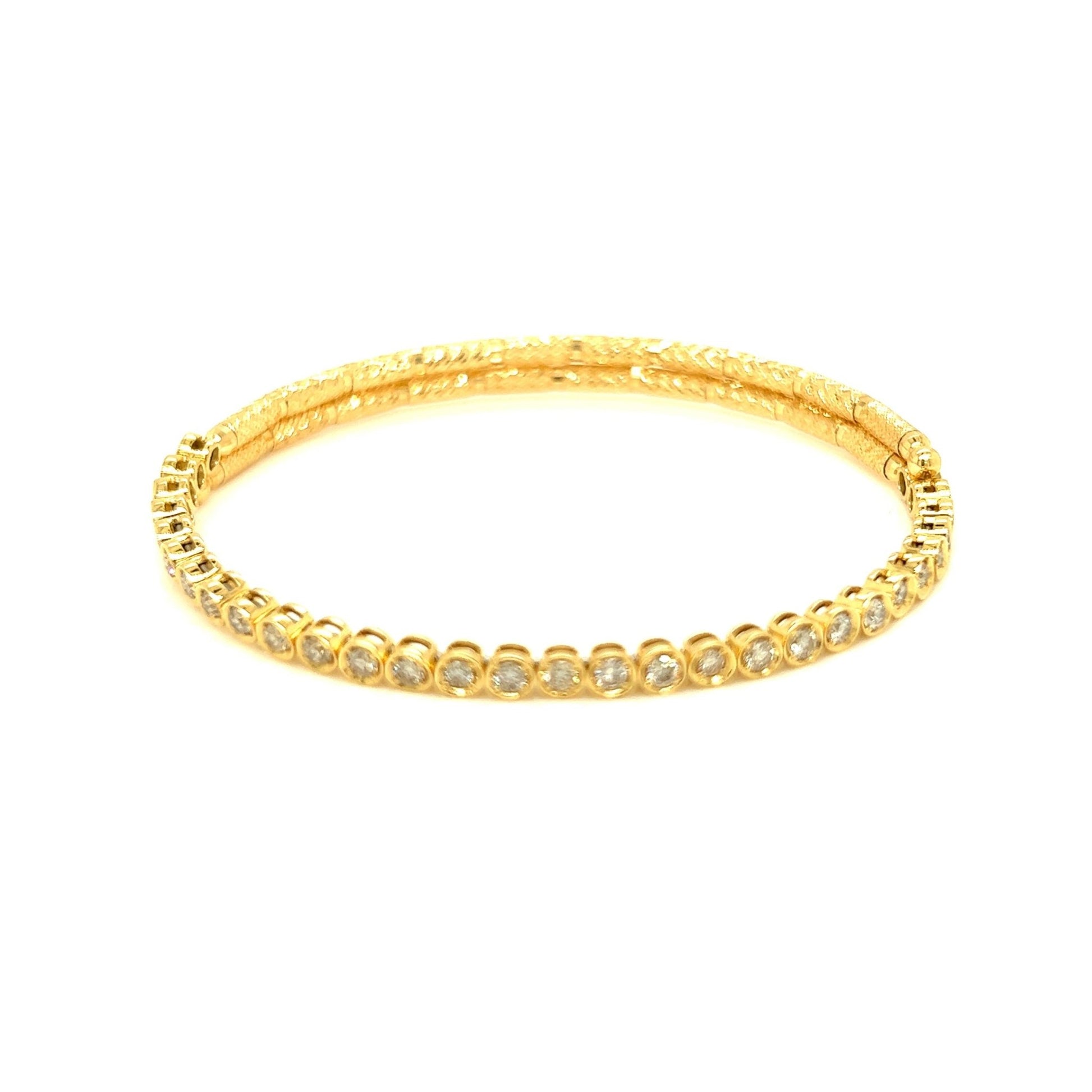 Round Long Dia Flexi Bangle 1ct - JMW Jewelry Wholesale
