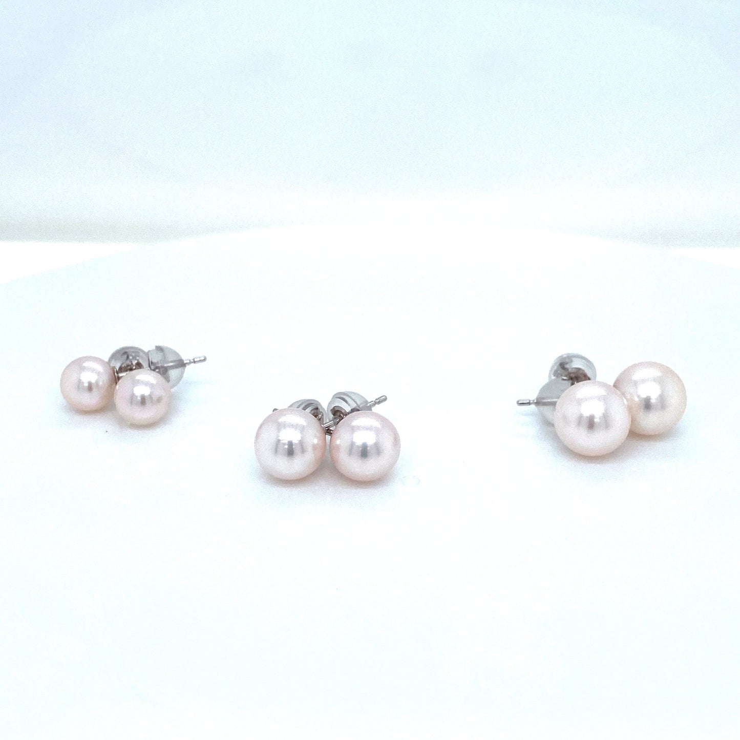 Single Akoya Pearl Earrings 6 - 6.5mm - JMW Jewelry Wholesale
