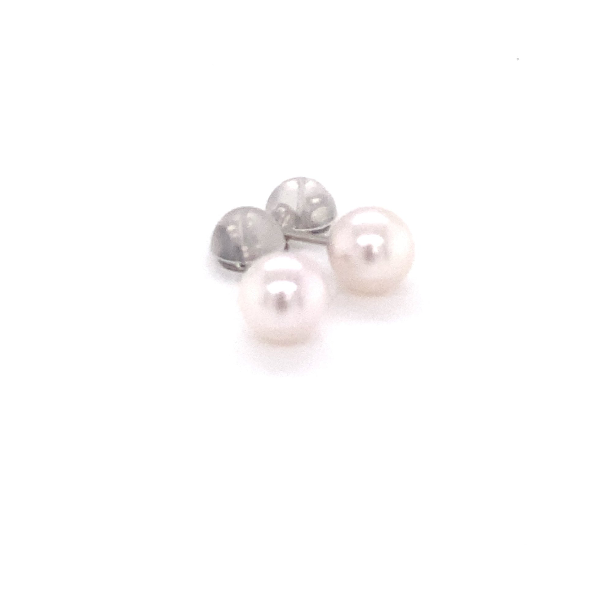 Single Akoya Pearl Earrings 6 - 6.5mm - JMW Jewelry Wholesale