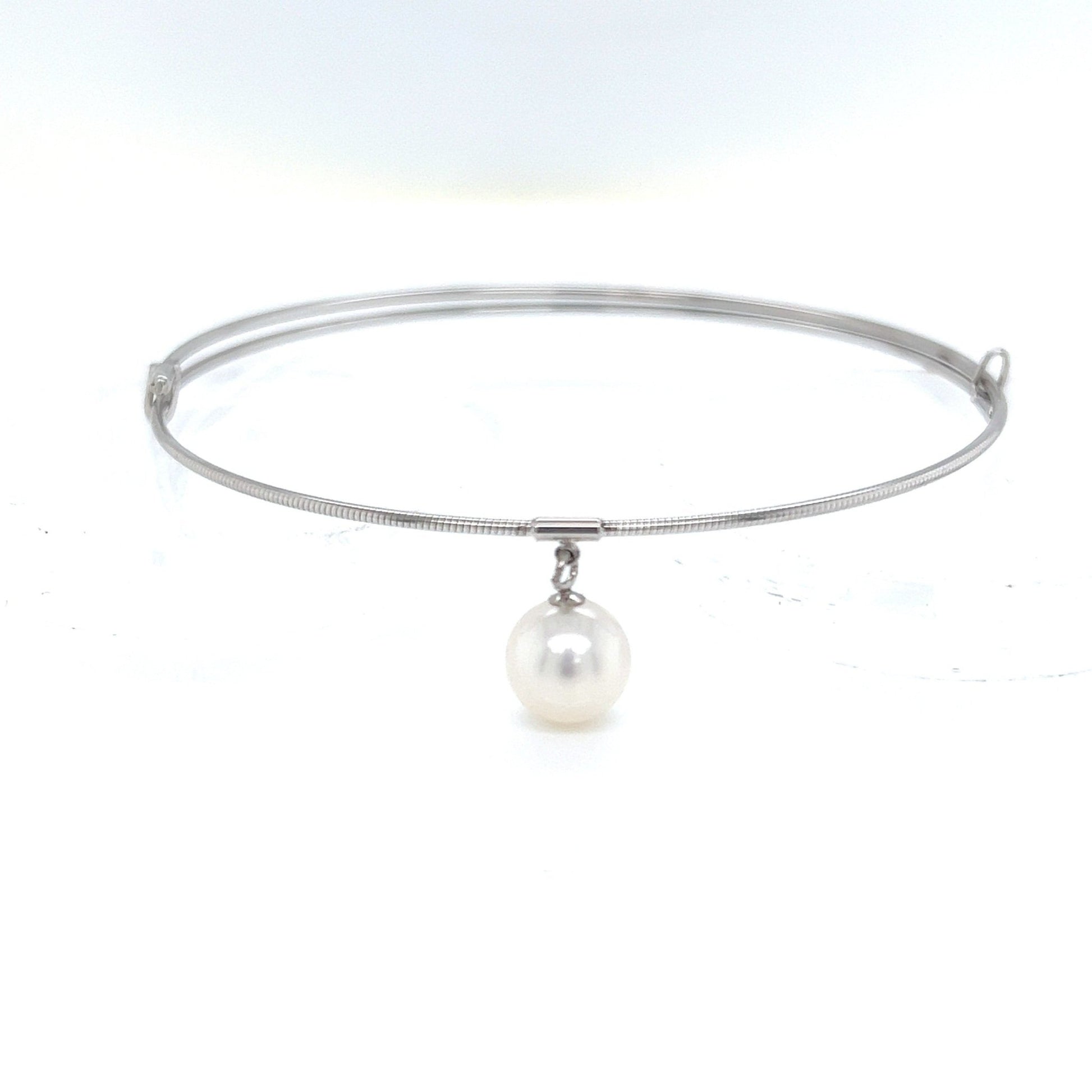 Single Akoya Pearl Wire Bangle 6.5mm - JMW Jewelry Wholesale