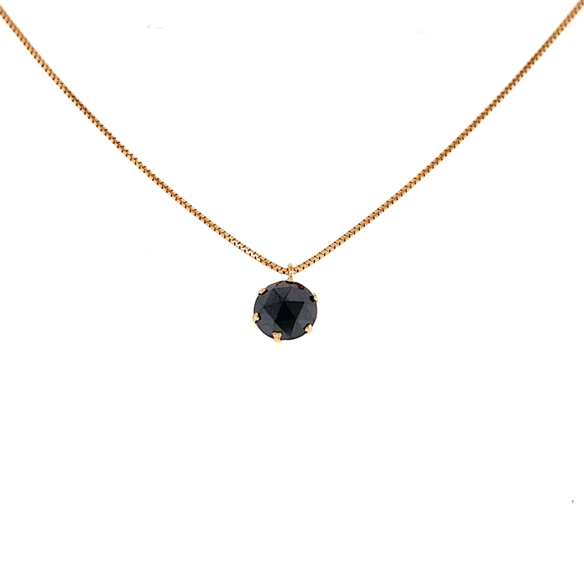 Single Black Dia Necklace 0.5ct - JMW Jewelry Wholesale
