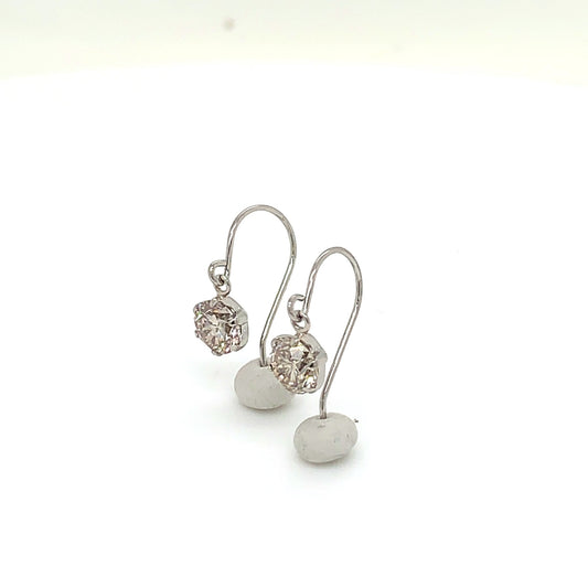 Single Dia Drop Earrings 0.5ct - JMW Jewelry Wholesale