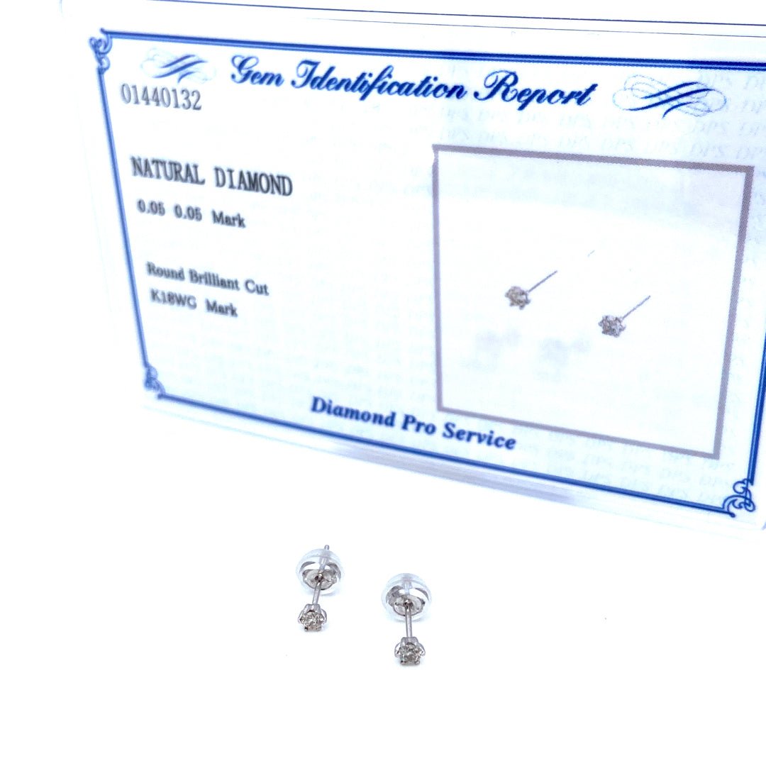 Single Dia Earrings 0.1ct - JMW Jewelry Wholesale