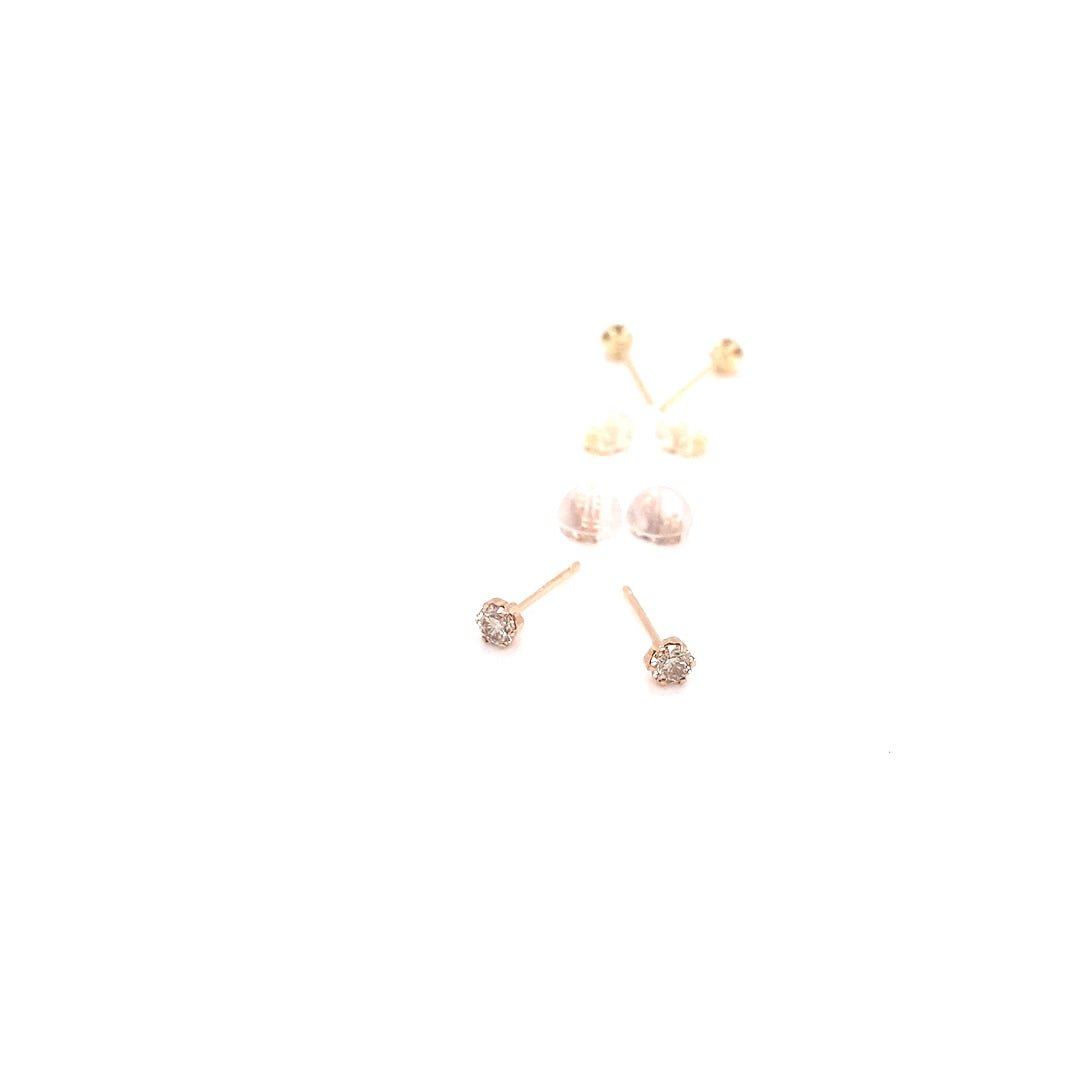 Single Dia Earrings 0.2ct - JMW Jewelry Wholesale