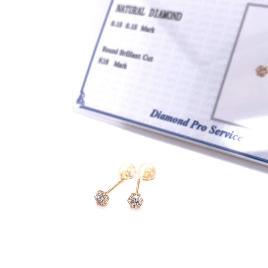Single Dia Earrings 0.3ct - JMW Jewelry Wholesale