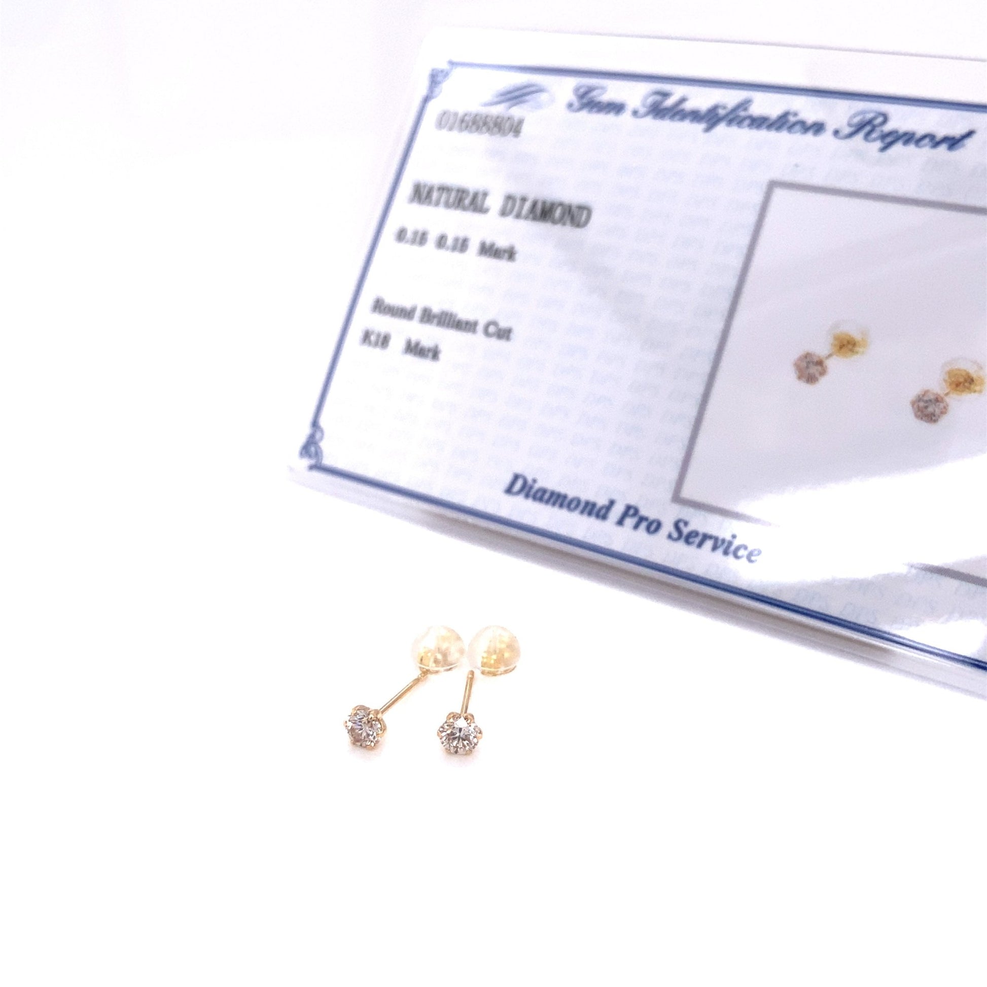 Single Dia Earrings 0.3ct - JMW Jewelry Wholesale
